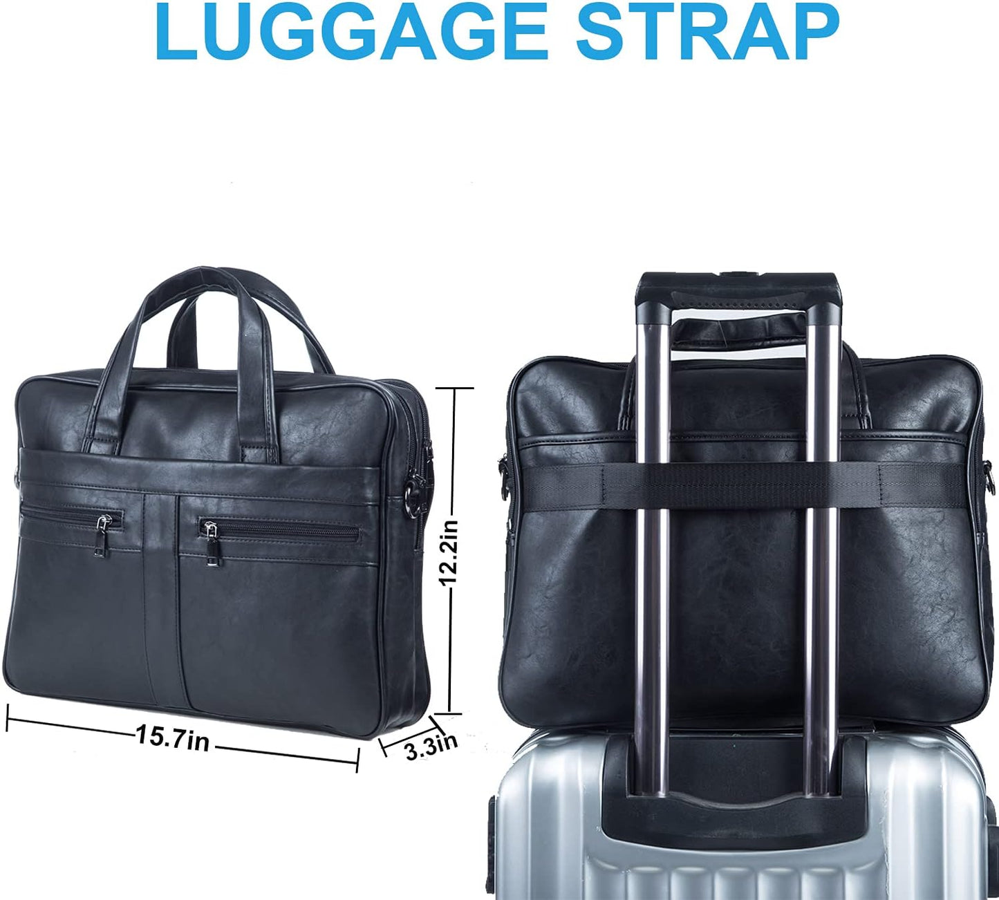 Laptoptasche mit abnehmbarem Schultergurt, Schwarz / 15.6 Zoll