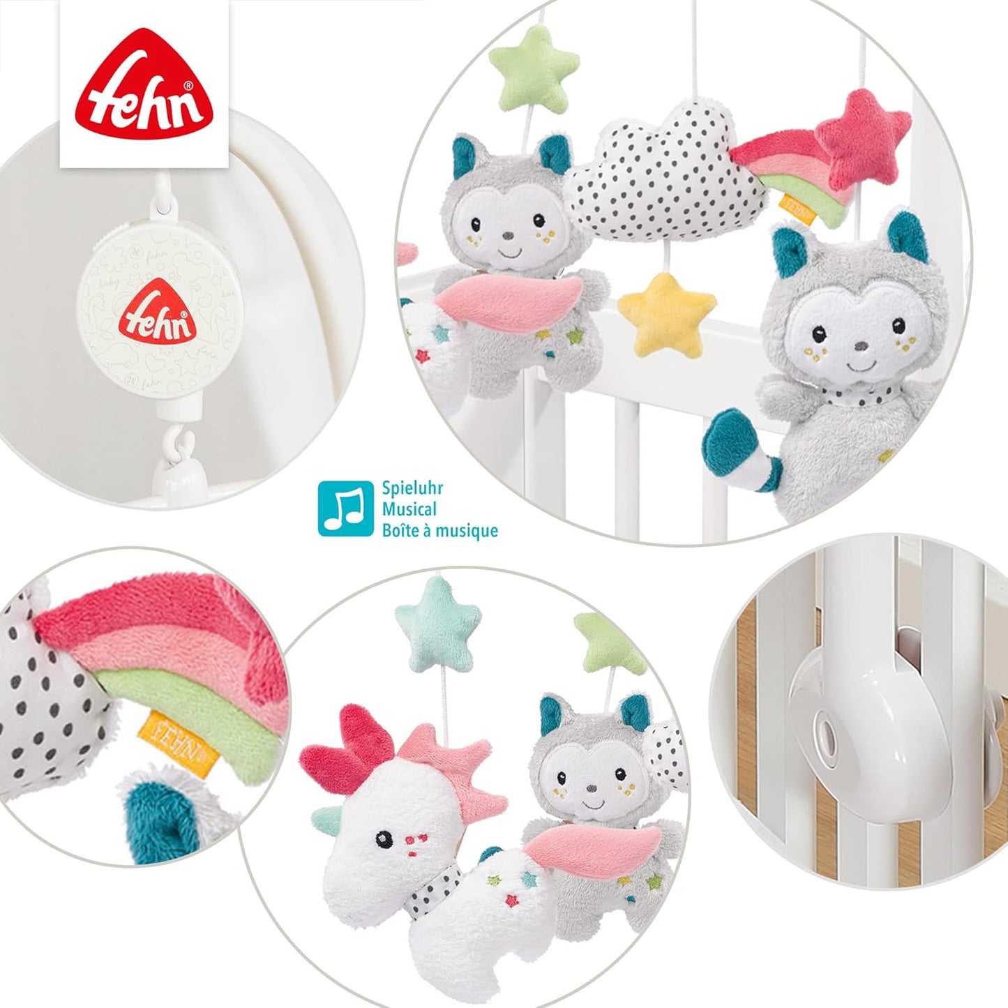 Musik-Mobile mit Spieluhr für Babys, Aiko & Yuki