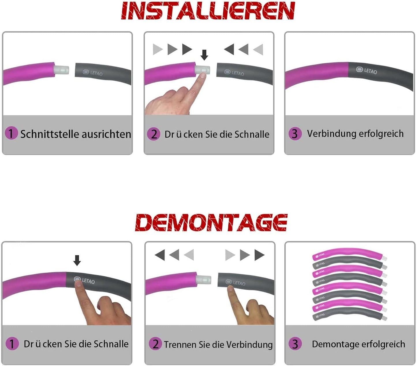 Hula Hoop Reifen für Kinder zerlegbar