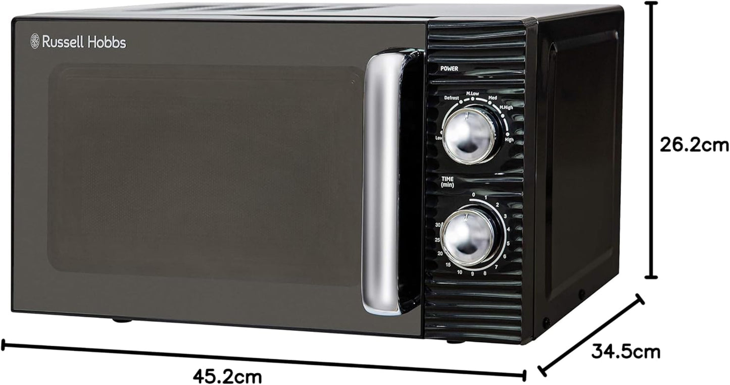 Mikrowelle 17L, 5 Leistungsstufen, 700W, Schwarz