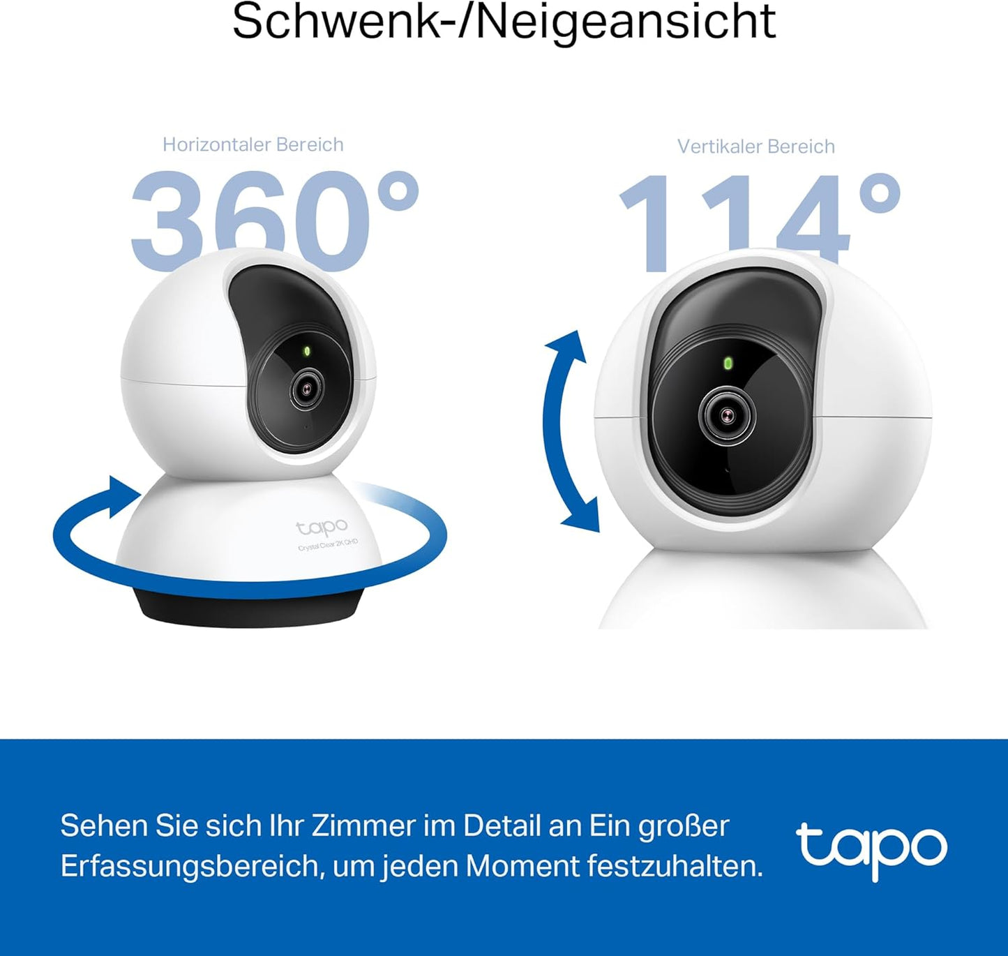 360°-WLAN-Überwachungskamera, 4MP