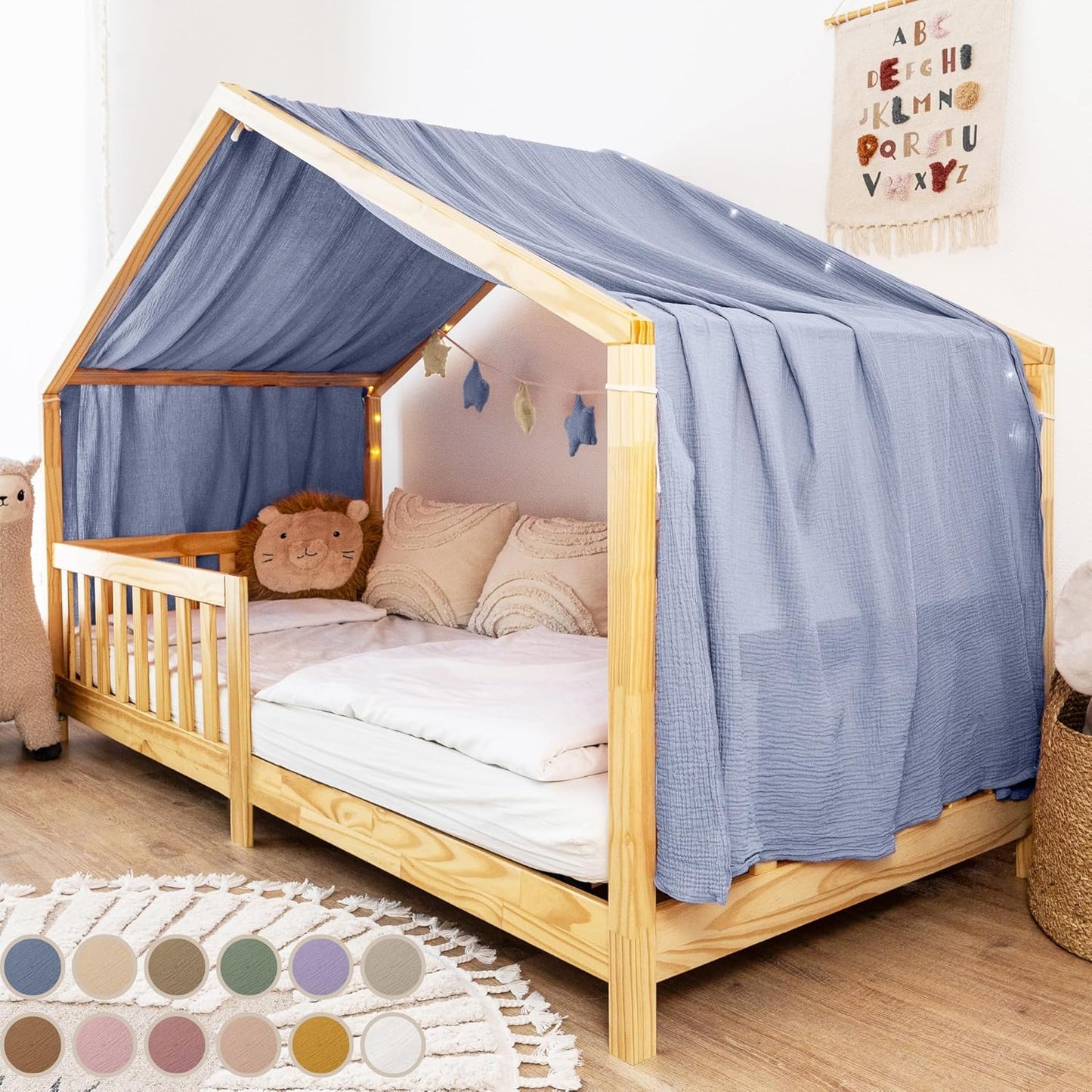 Hausbett Himmel, Blau 135 x 320cm