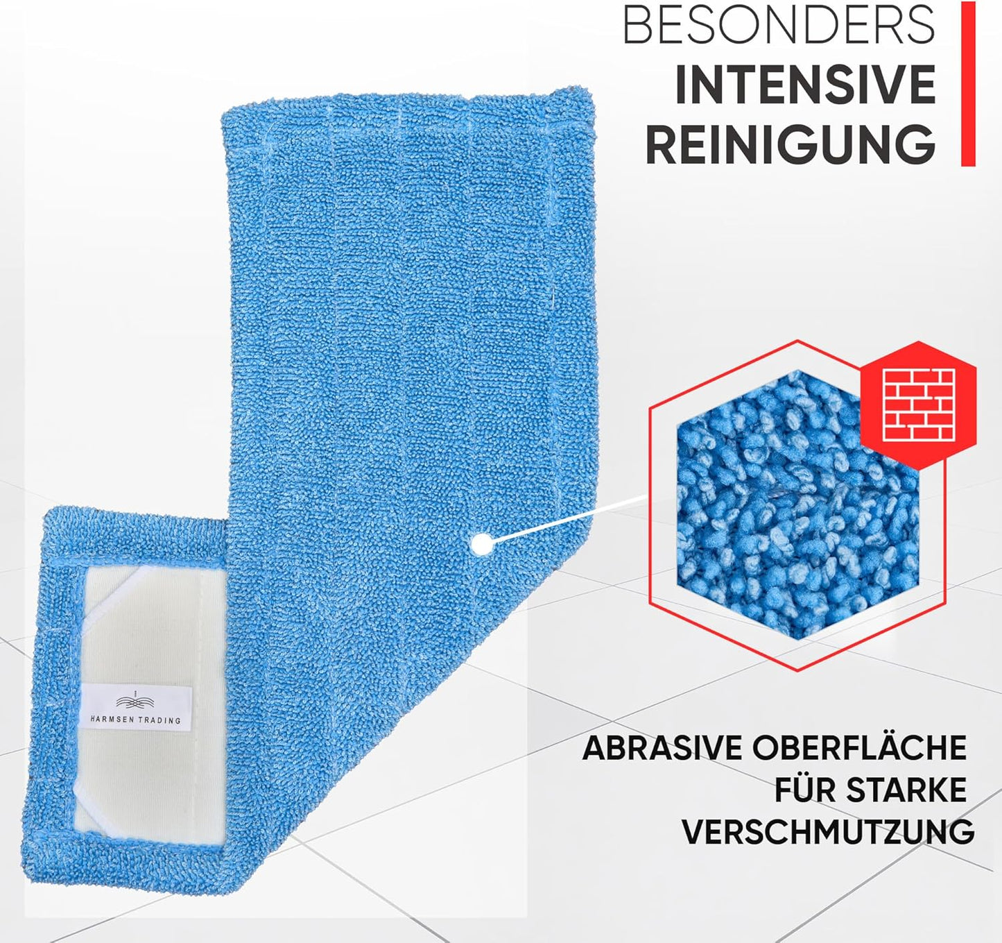 Wischmopp-Bezüge für Fliesen & Stein, 10er-Set, 40 cm, Fliesen & Steinböden 40 cm - 10 Stück