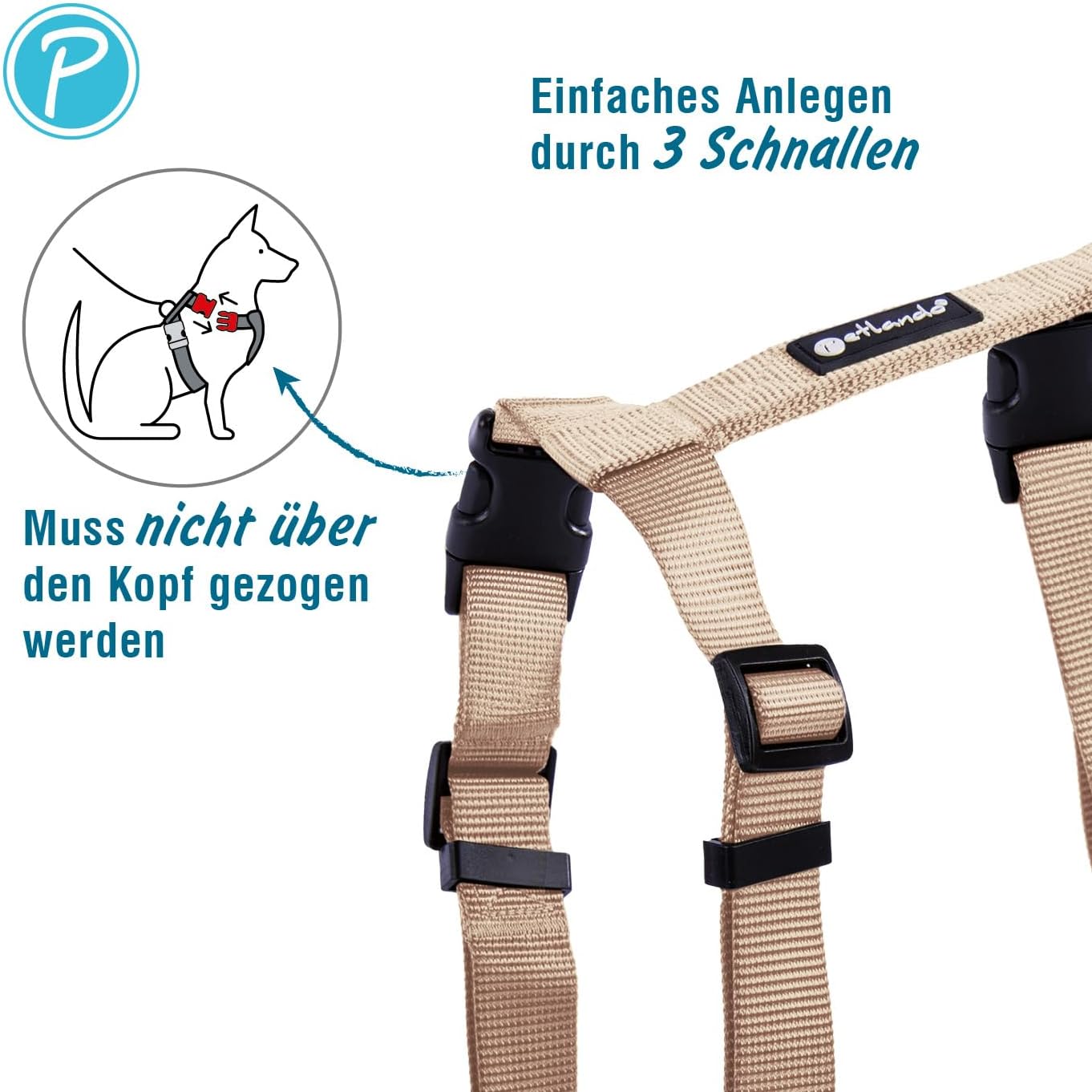 Hundegeschirr Basic Comfort, Champagner XL