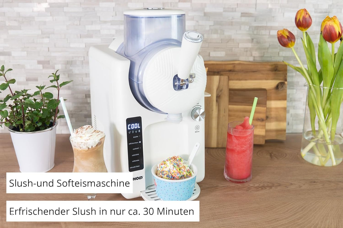 Slush- und Softeismaschine Sofie, Weiß