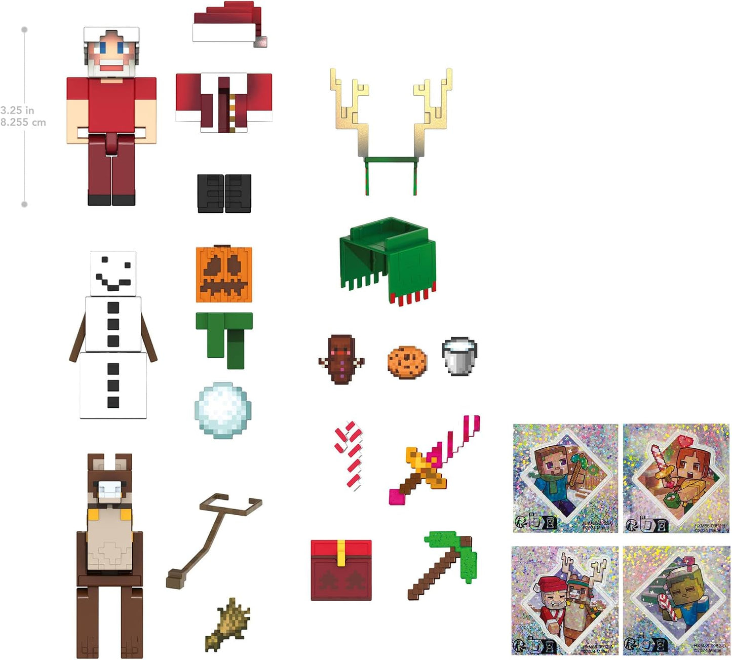 Minecraft Adventskalender mit Actionfiguren und Zubehör