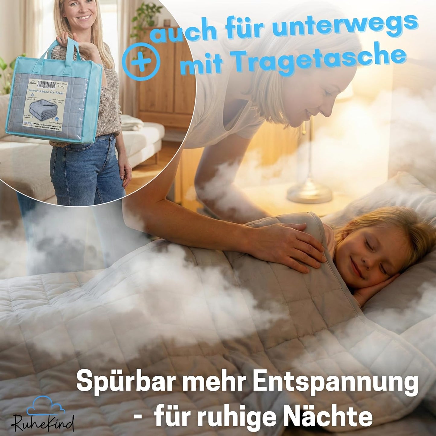 Gewichtsdecke für Kinder, 135 x 200cm, 3.5kg