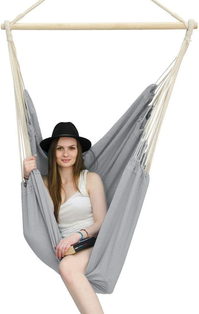 XXL Hängesessel für 2 Personen (185x130 cm), Achat Grau