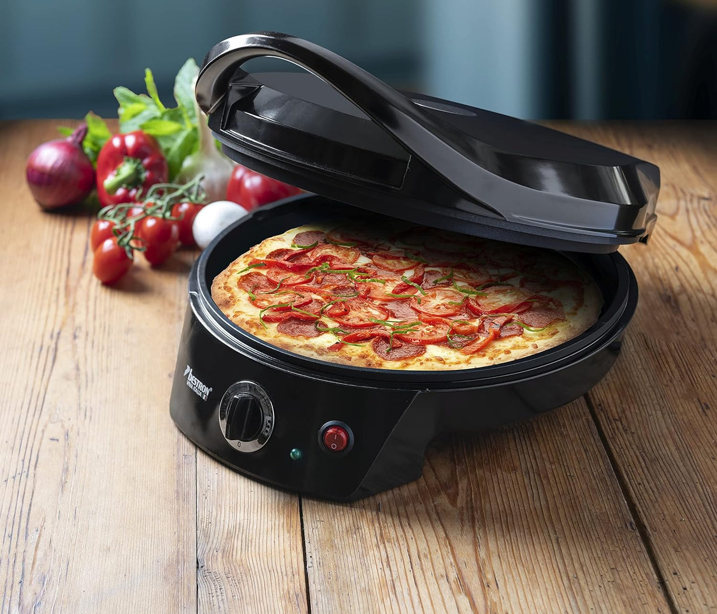 Elektrischer Pizzaofen, Schwarz