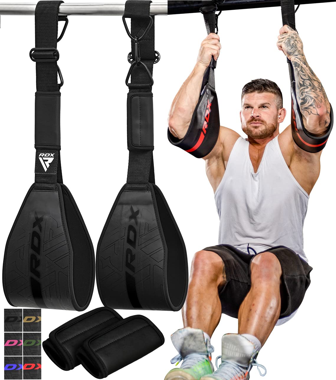 Bauchmuskelschlaufen für Fitness-Training, Schwarz