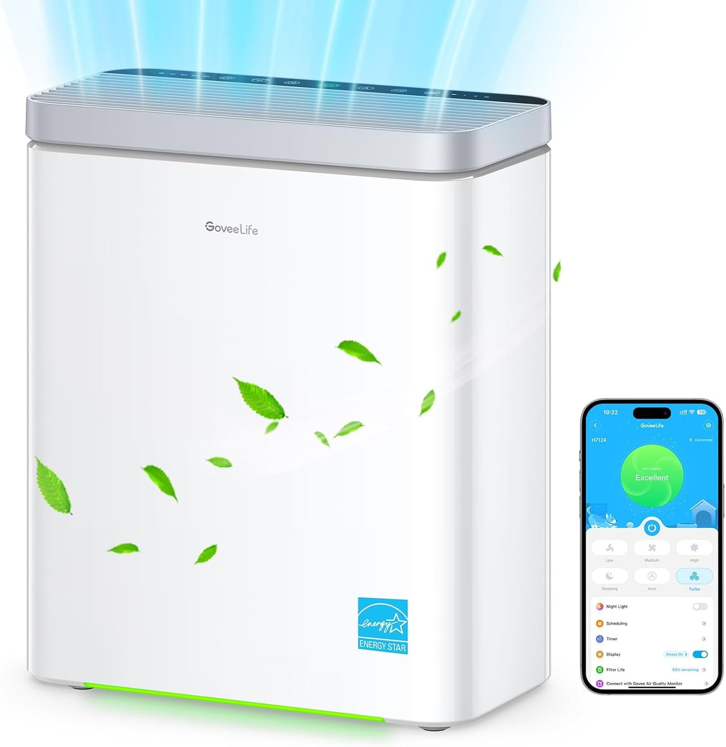 Smart Luftreiniger mit HEPA-Filter und App-Steuerung