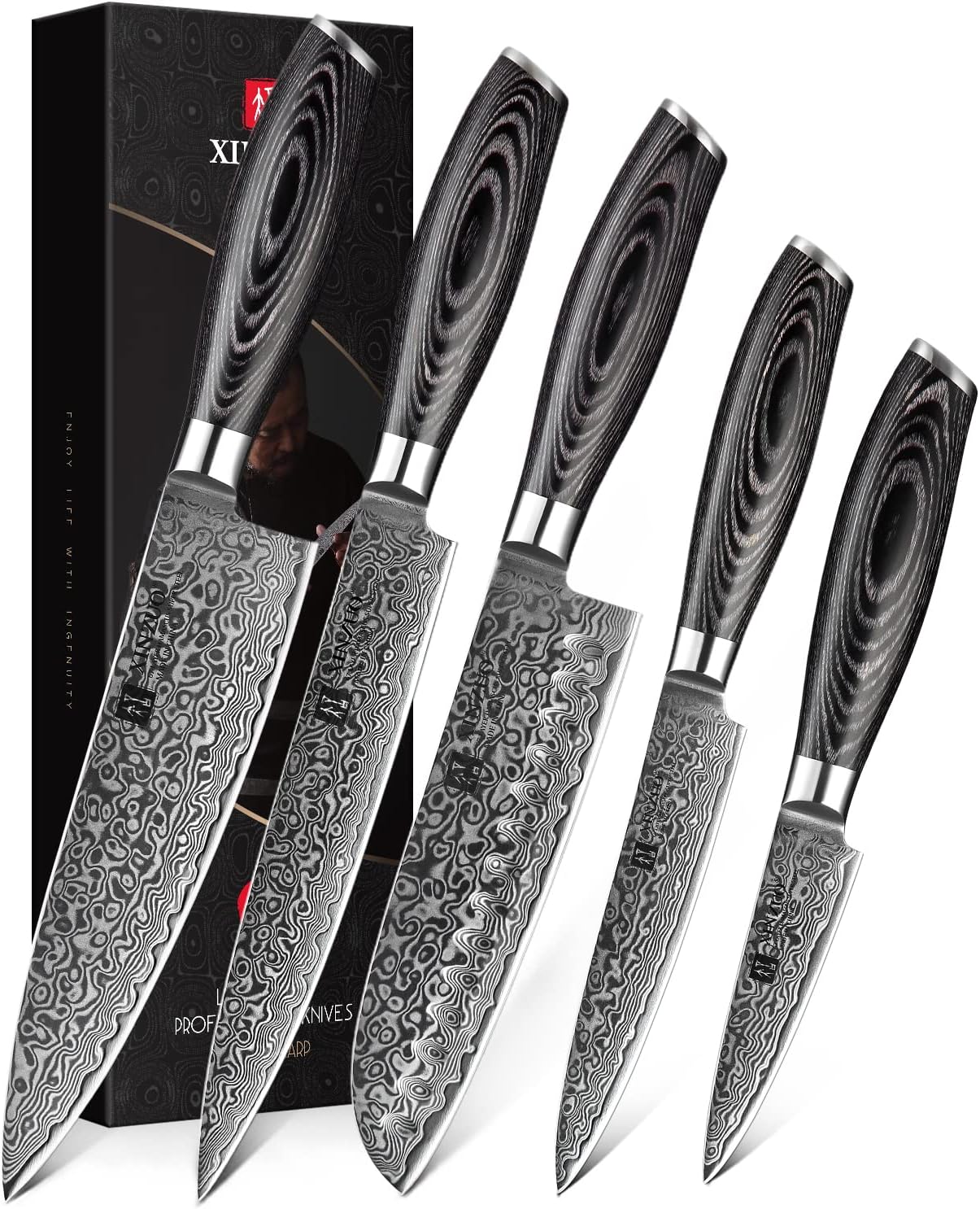 Messer Set, Küchenmesser Set 5er