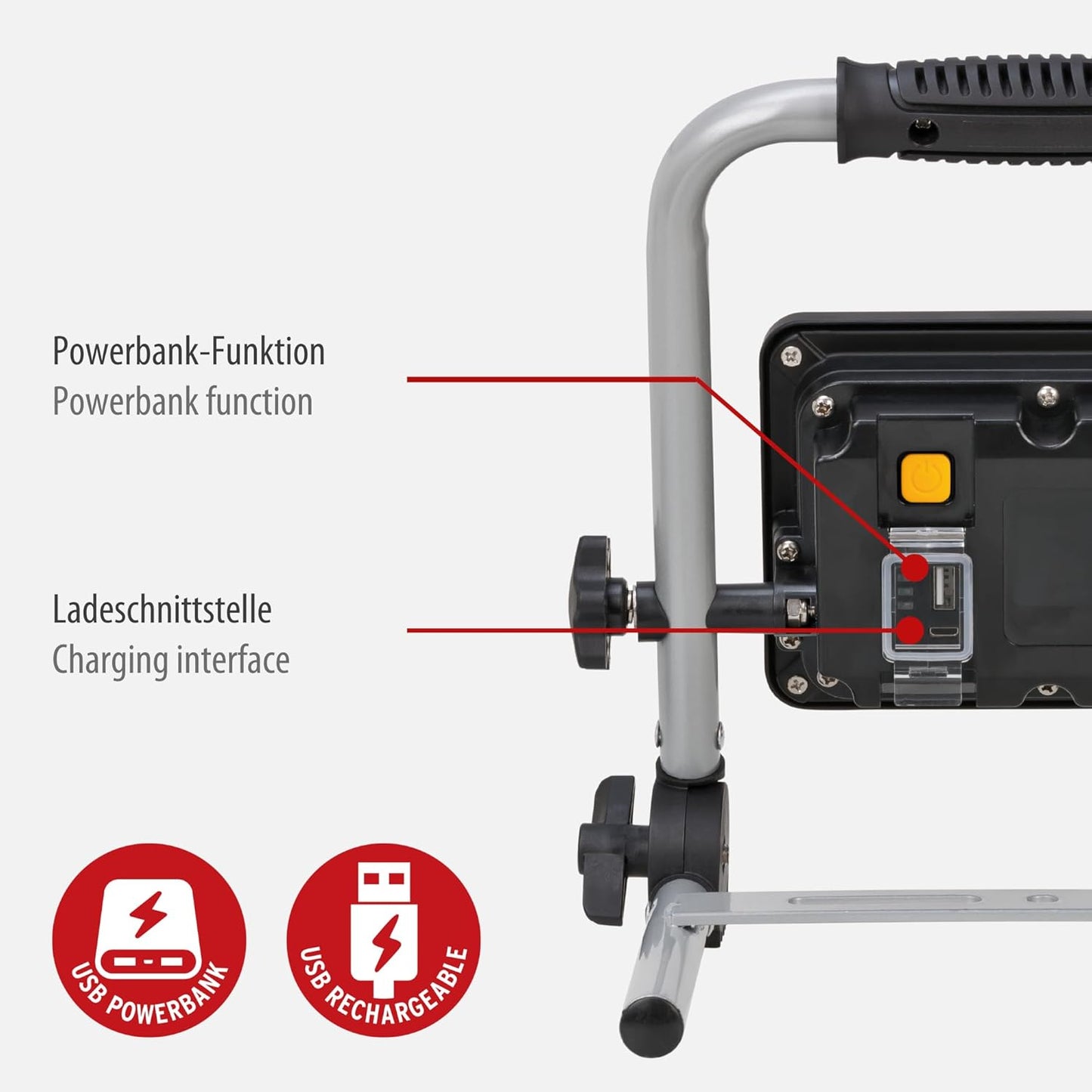 Akku-Baustrahler EL 2000 MA, 20W/2150lm mit Akku