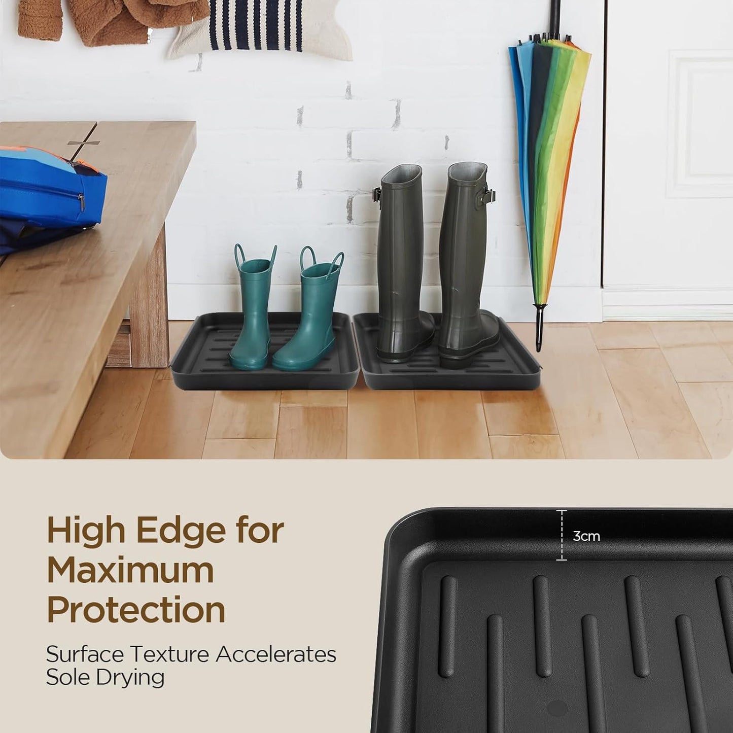 3er-Set Schuhabtropfschalen