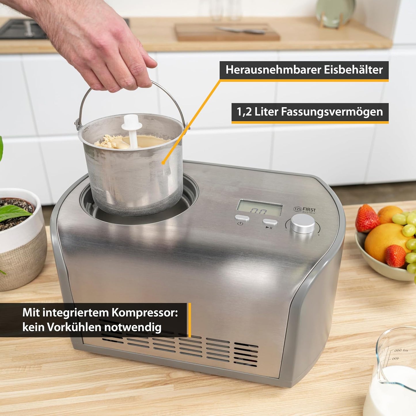 Eismaschine mit Kompressor