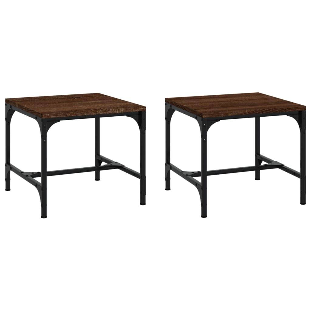Beistelltisch-Set, 40 x 40 x 35 cm Braune Eiche 2