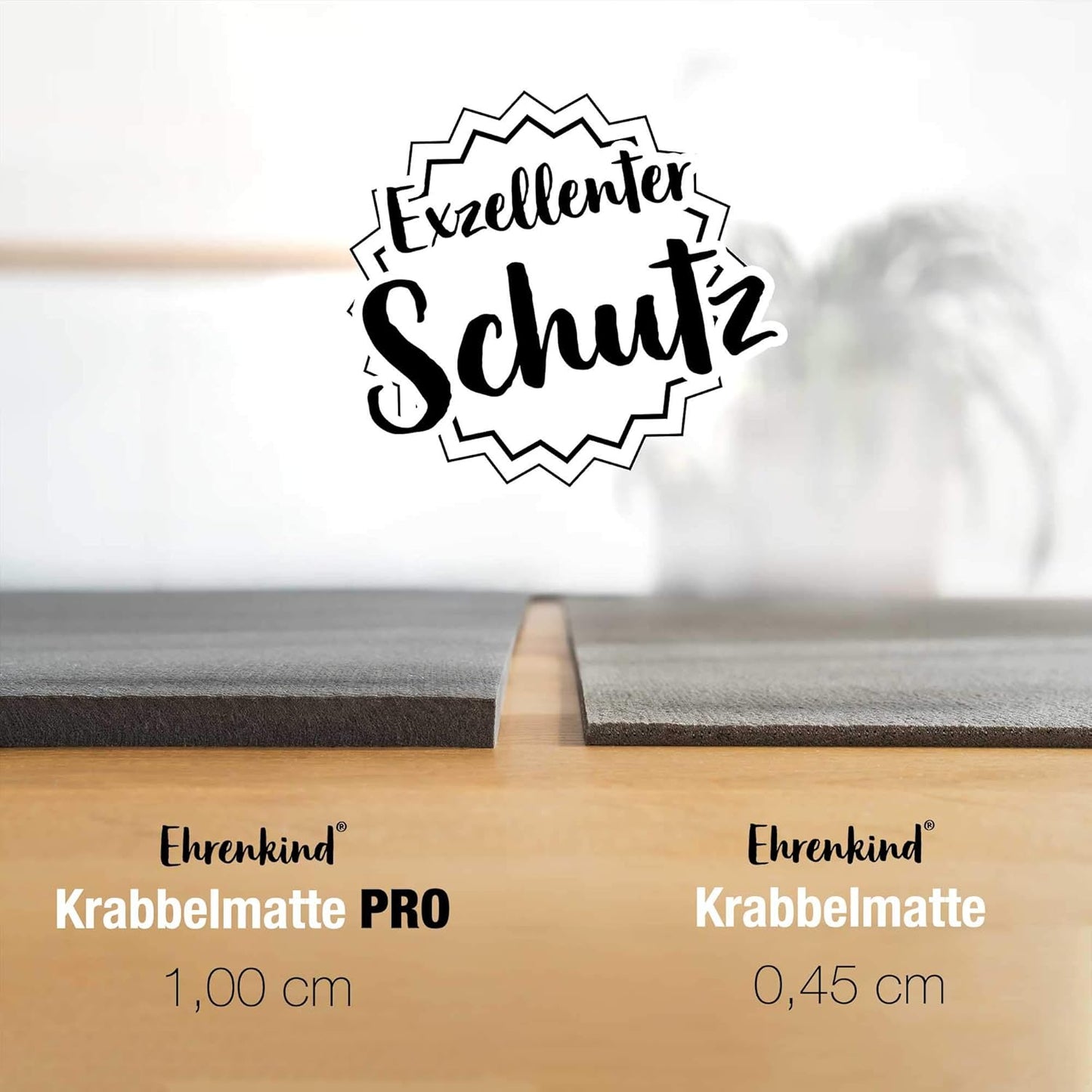 Anti-Rutsch Krabbelmatte 160x200 cm Oeko-Tex, 160x200 cm (1er Pack) Grau