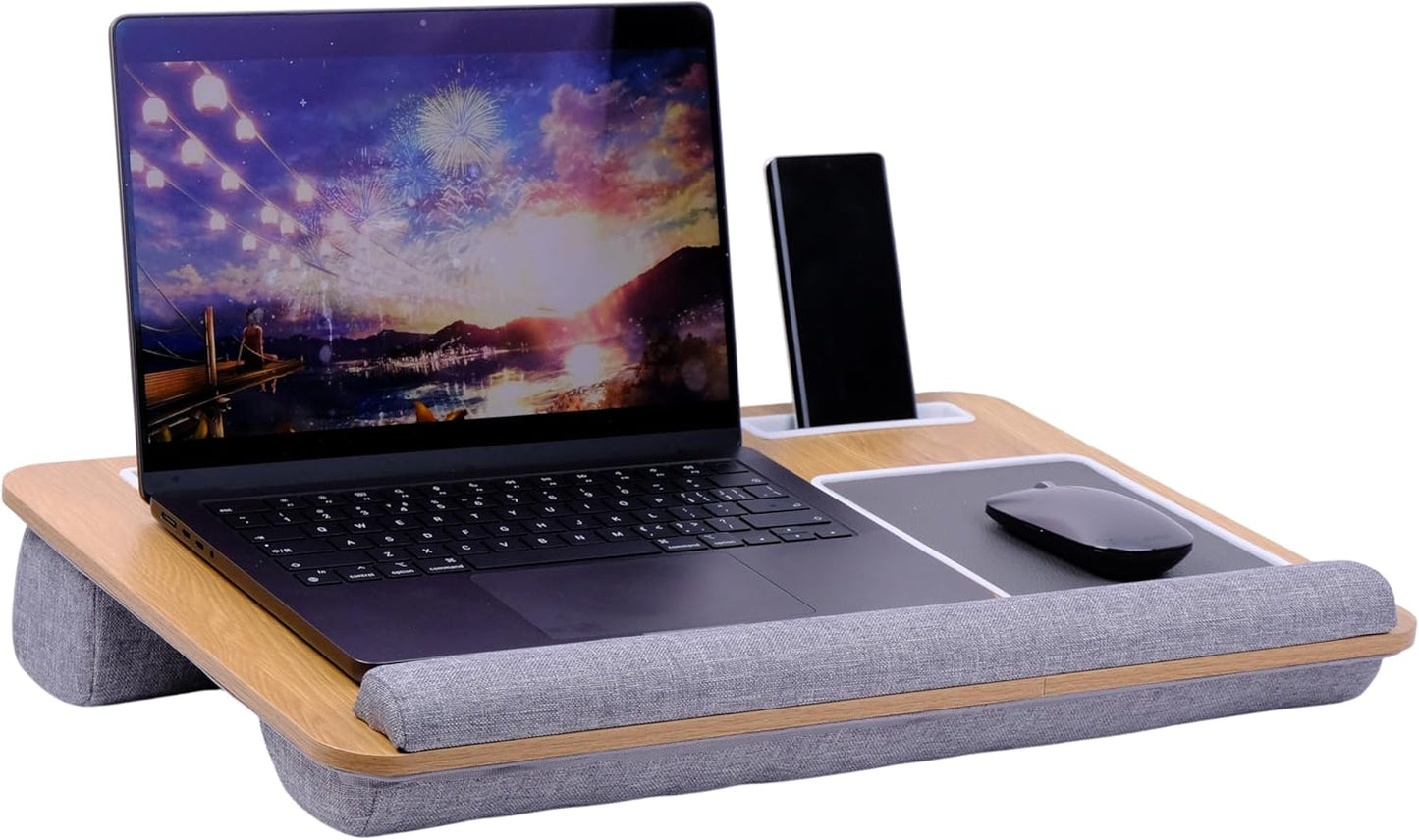 Laptopkissen mit Handgelenkauflage, Grau