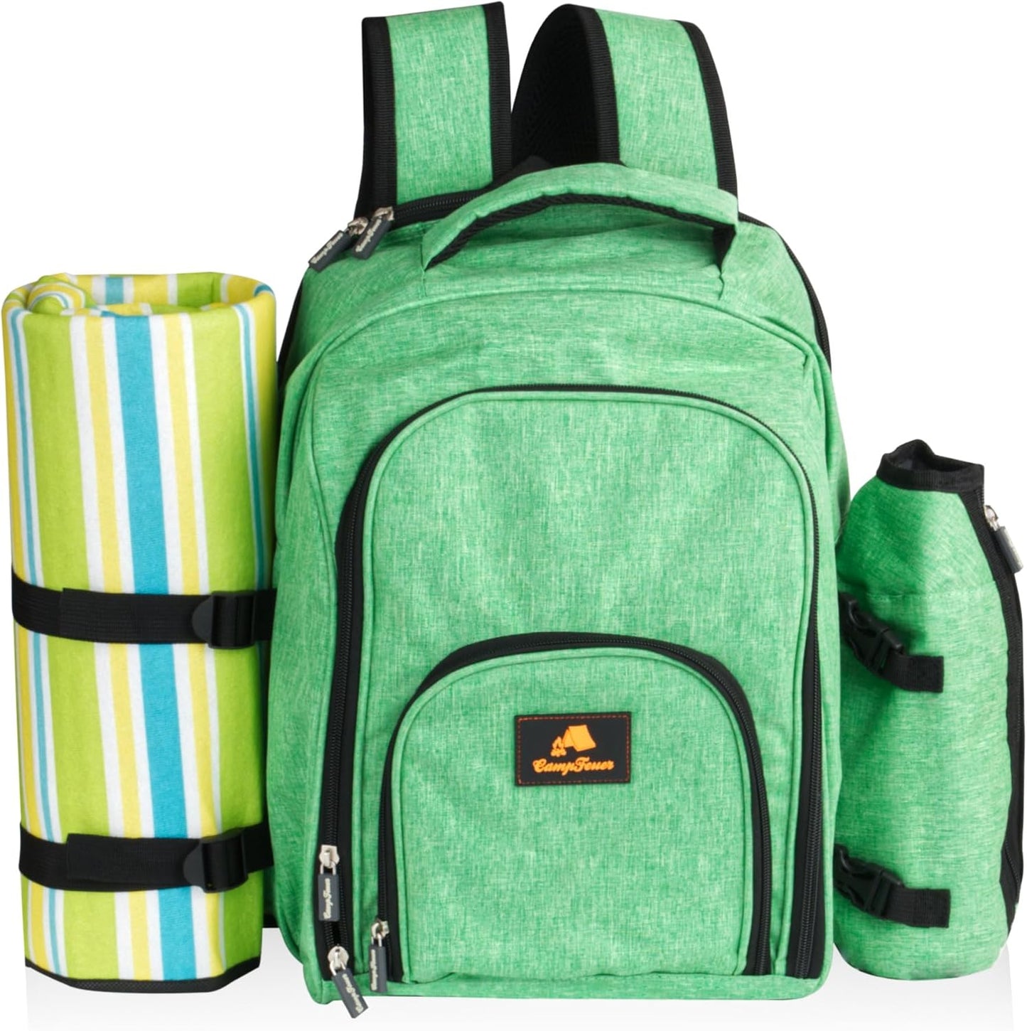 Picknickrucksack, Mintgrün Meliert