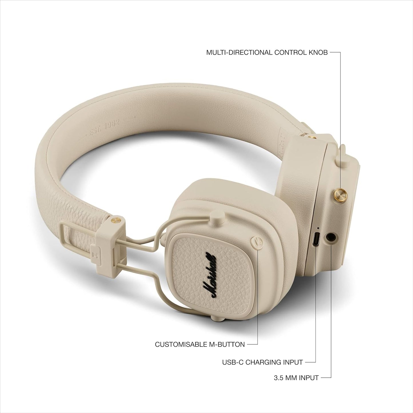 Major V Bluetooth Kopfhörer, Creme