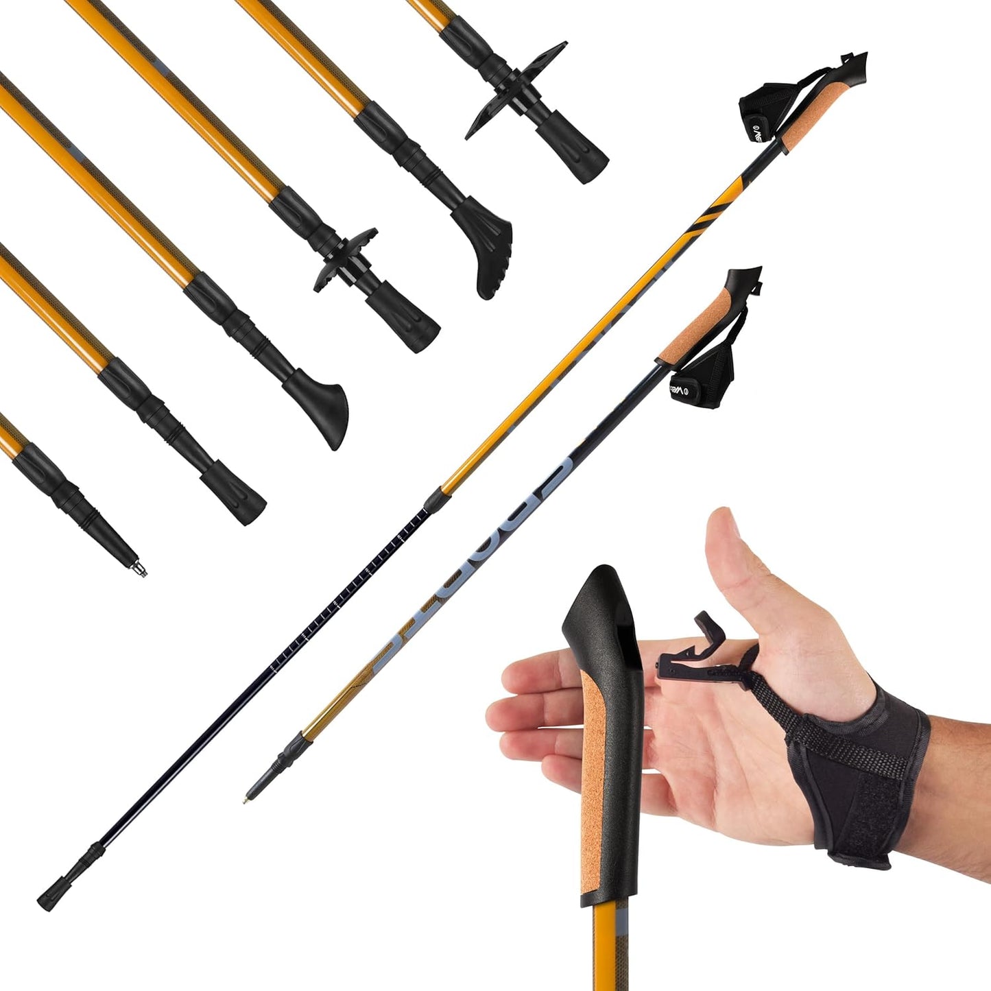 Nordic Walking Stöcke Carbon, Nordic Walking Stöcke Carbon + Tasche