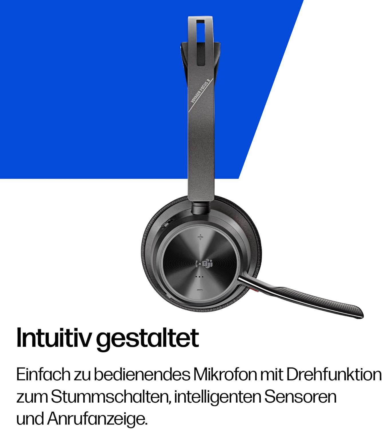 Voyager Focus 2 USB-C Headset, 2024 Version (USB-C) Teams zertifiziert mit Ladestation