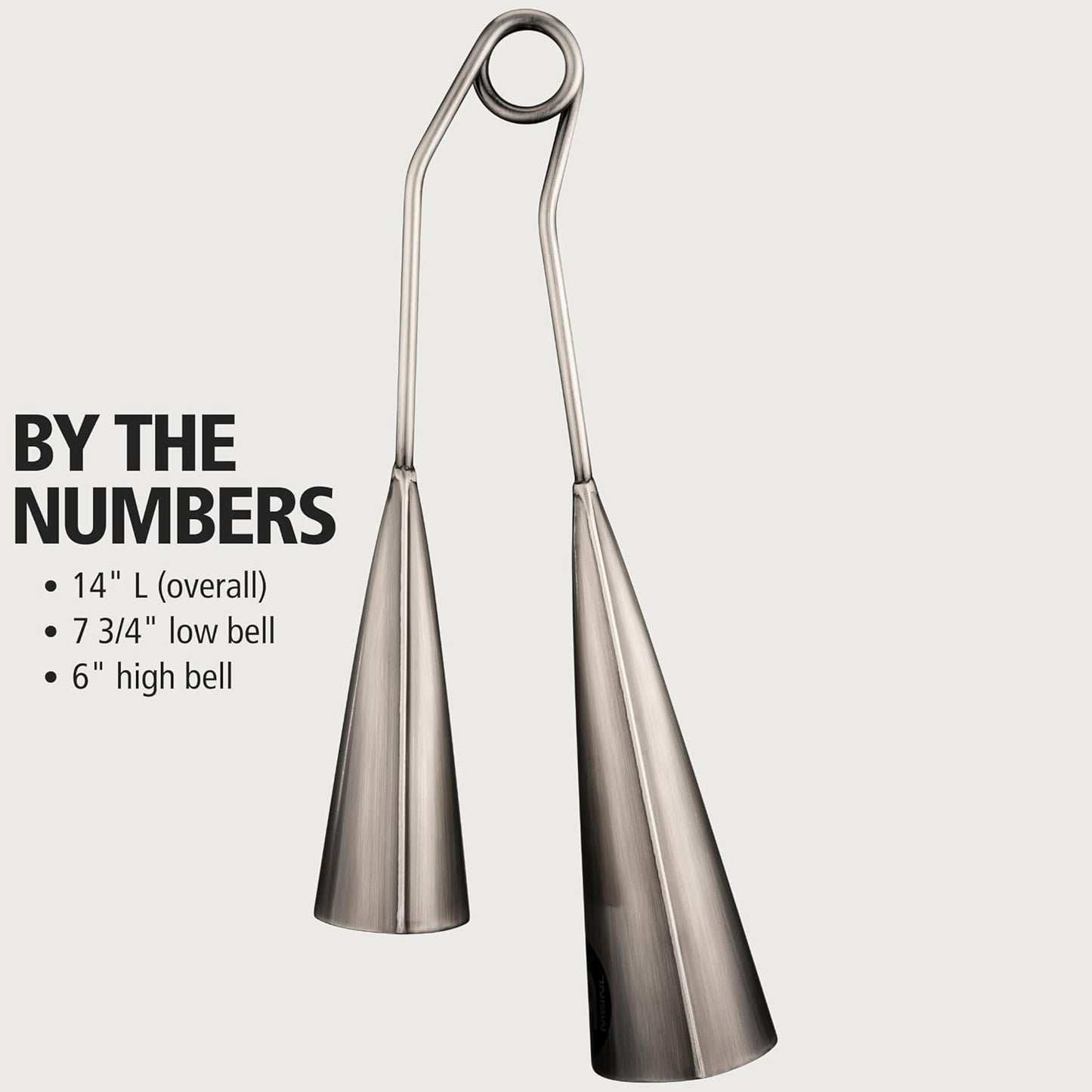 Modern Style A-Go-Go Schlaginstrument, Large Gebürsteter Stahl