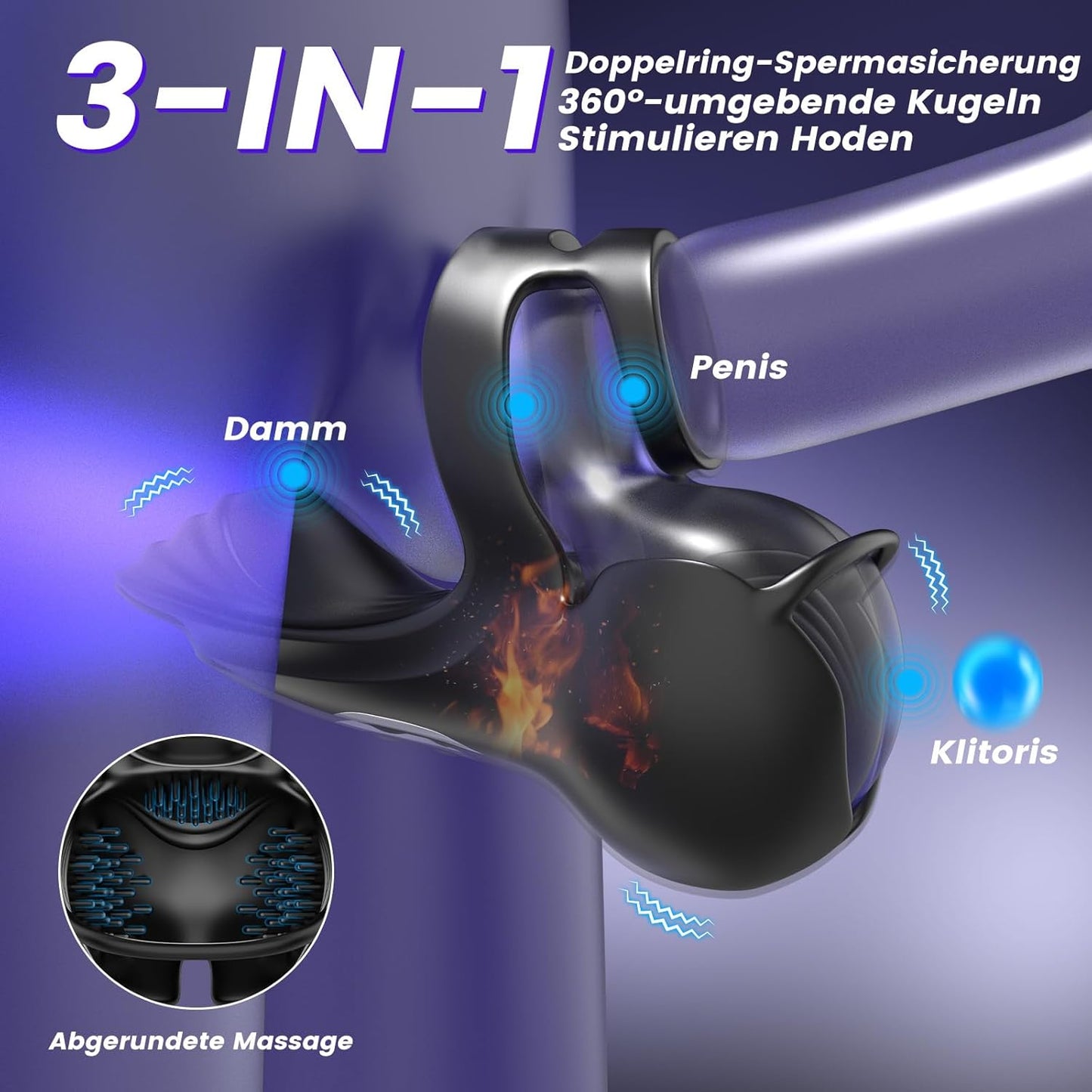 360° Penisring Vibrator für Männer