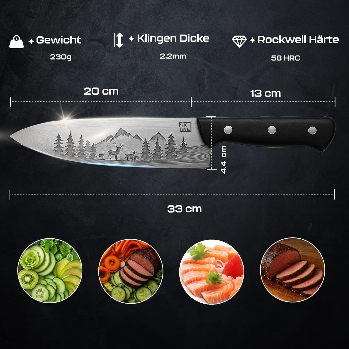 Chef Allround-Kochmesser, 20cm