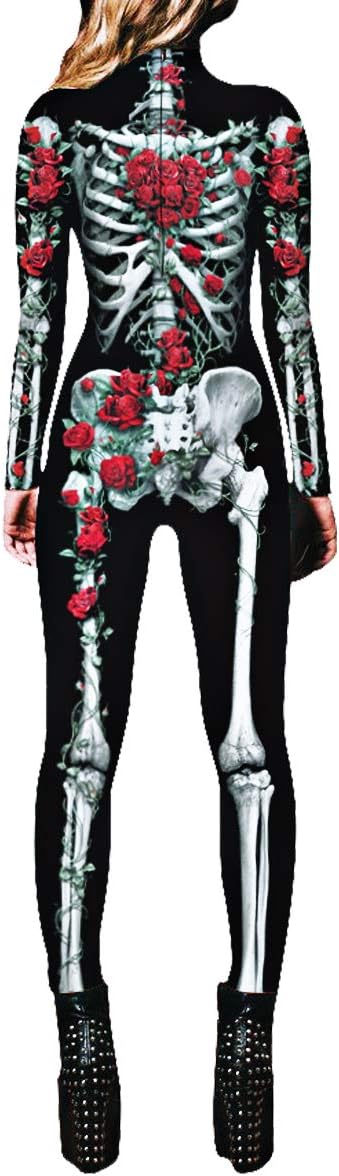 Lady Skull Skelett für Halloween & Karneval, Rose S