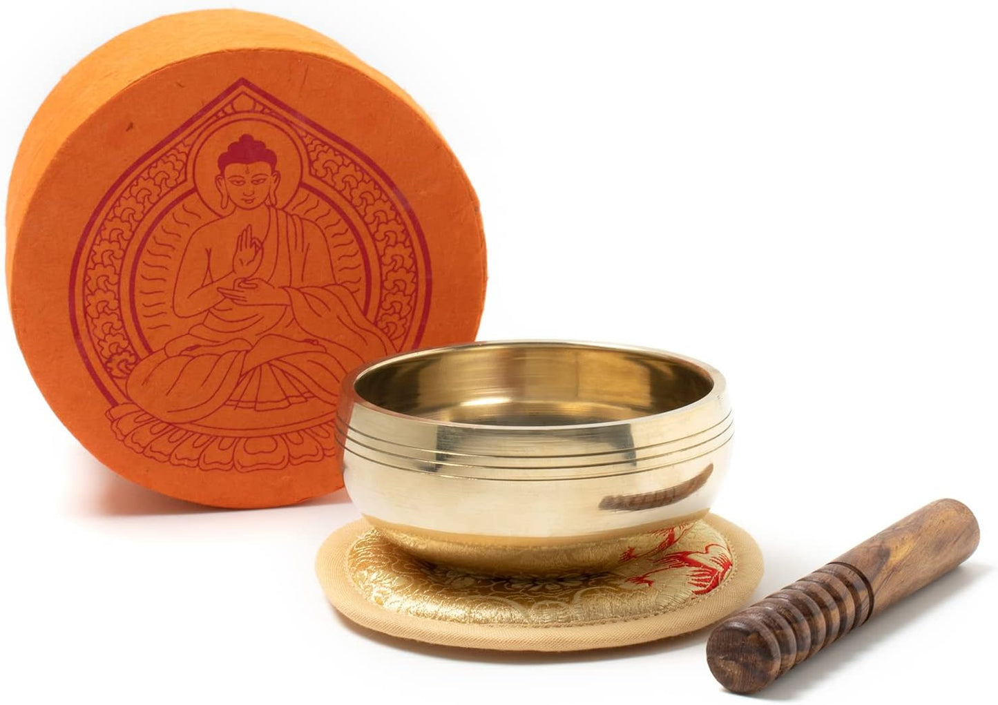 Meditations-Klangschale mit Buddha-Geschenkbox
