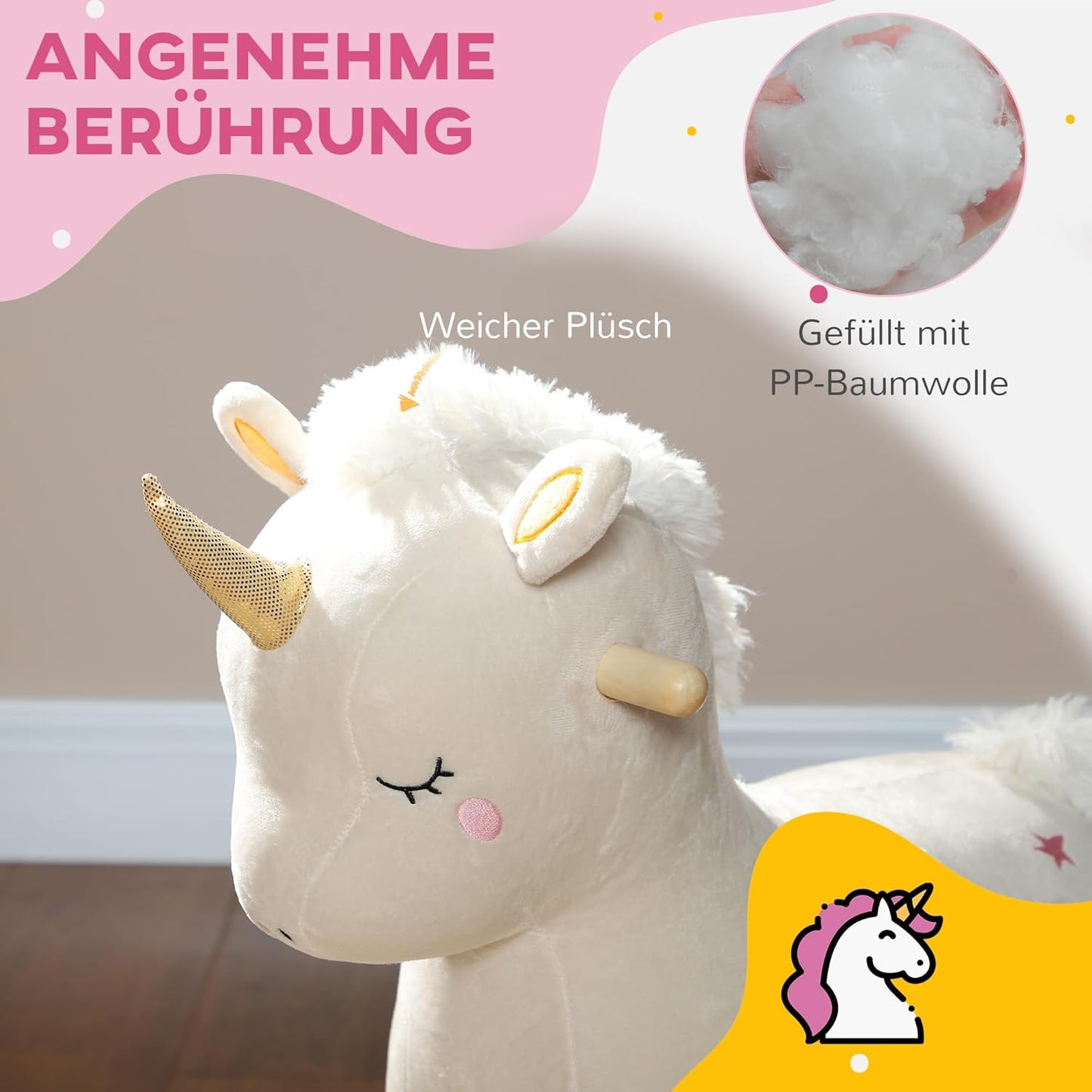 Schaukeltier Schaukelstuhl Einhorn