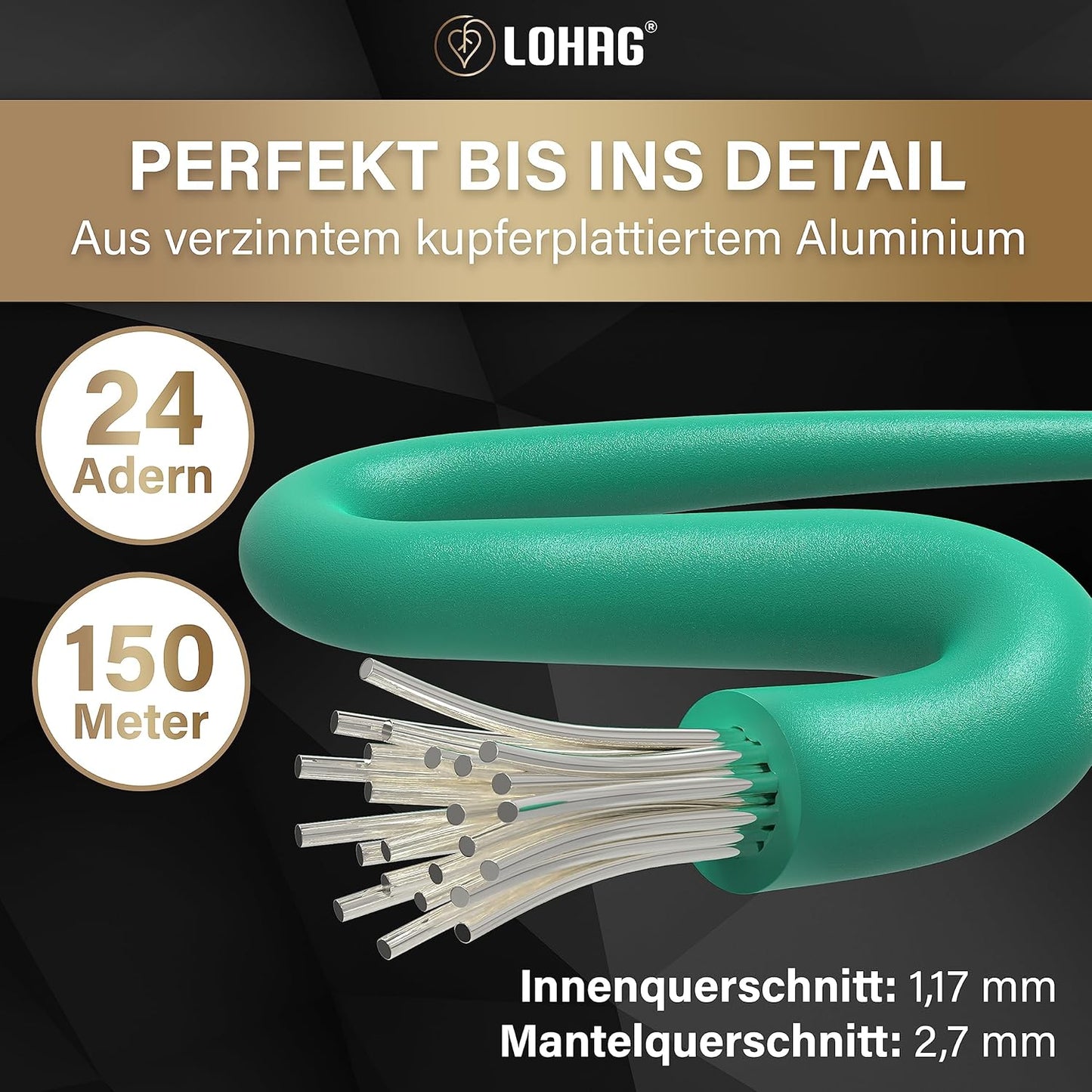 Universal Begrenzungskabel für Mähroboter, 150m