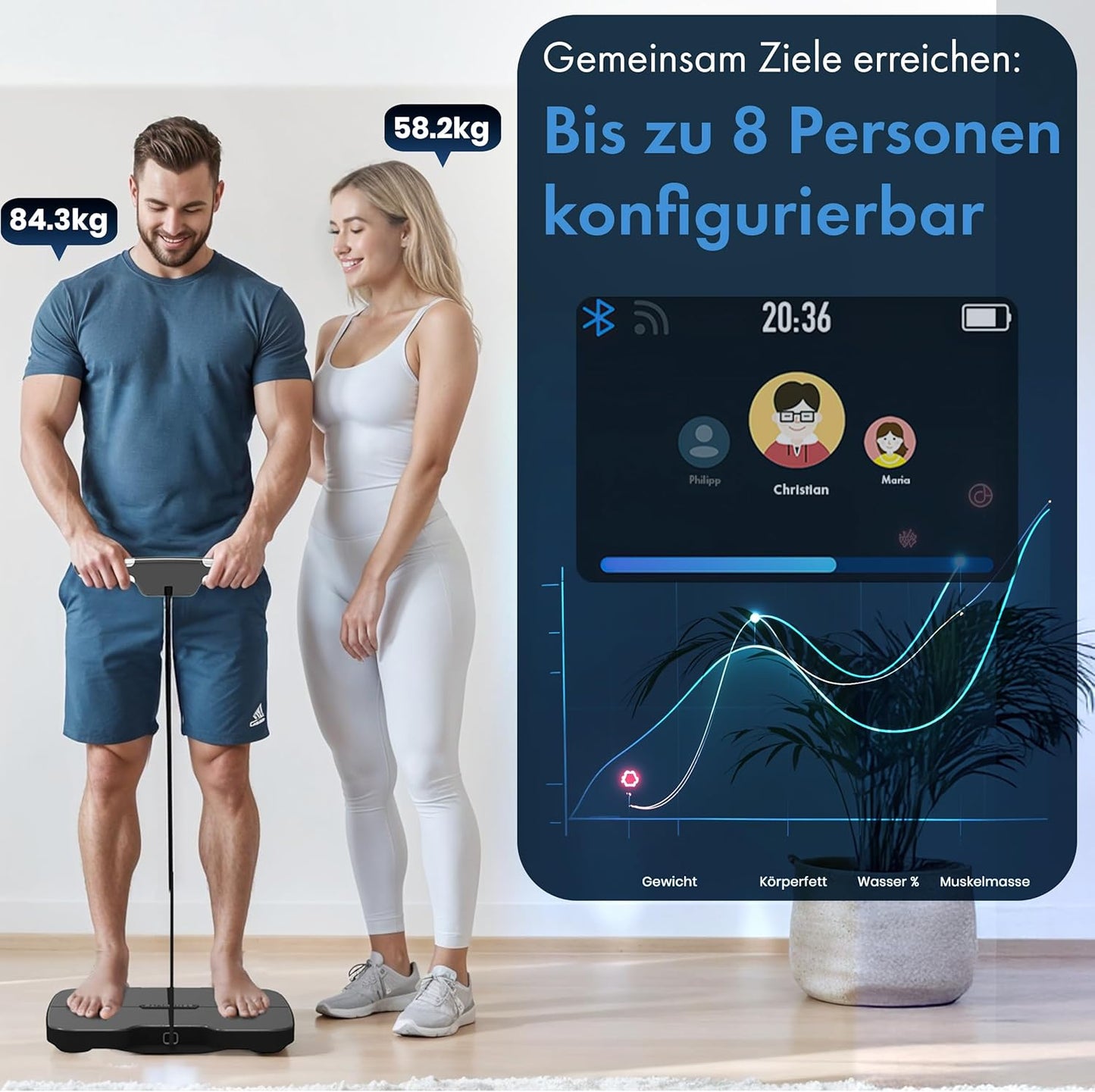 Personenwaage mit Körperfettanalyse