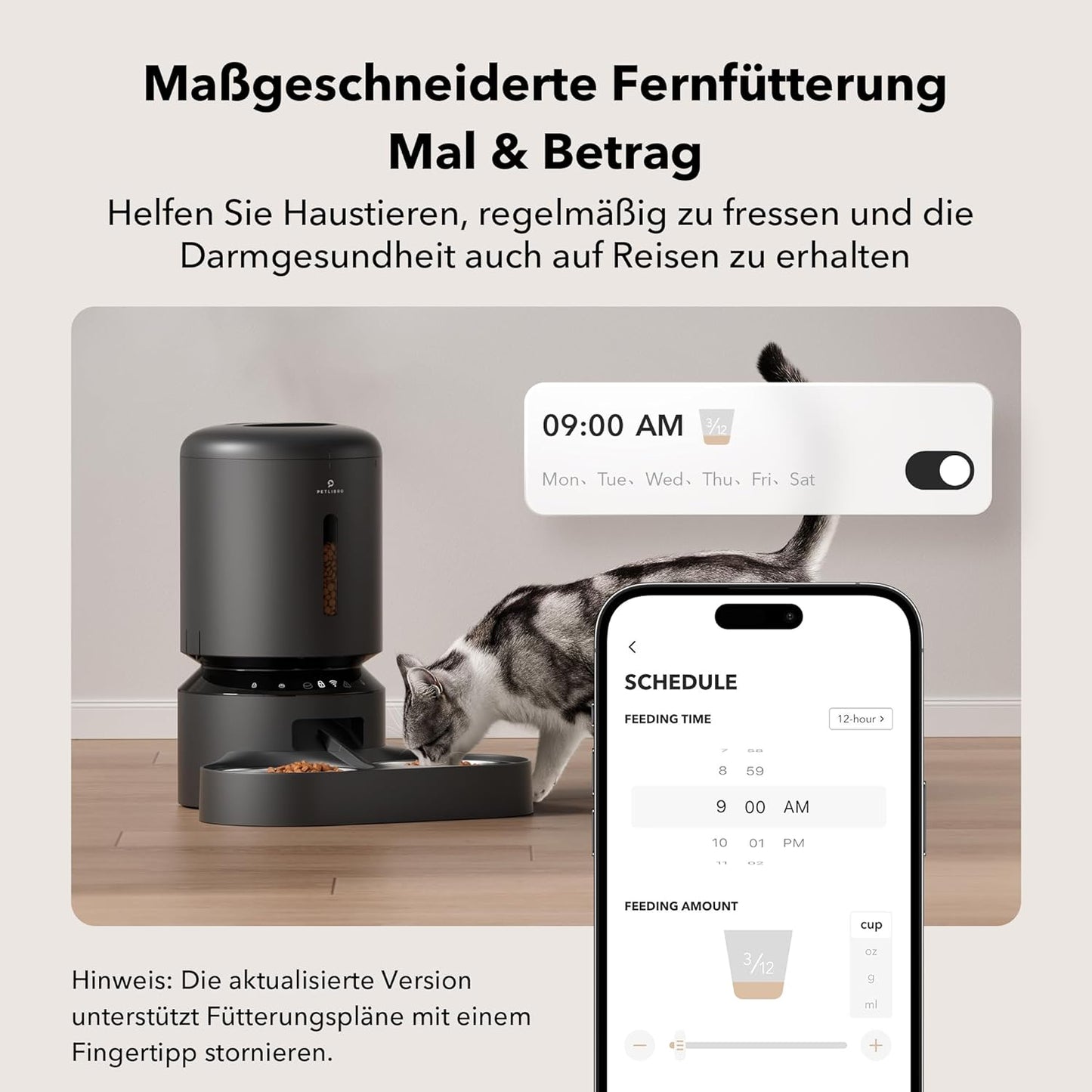 5G Wi-Fi Futterautomat, 5G WiFi,schwarz