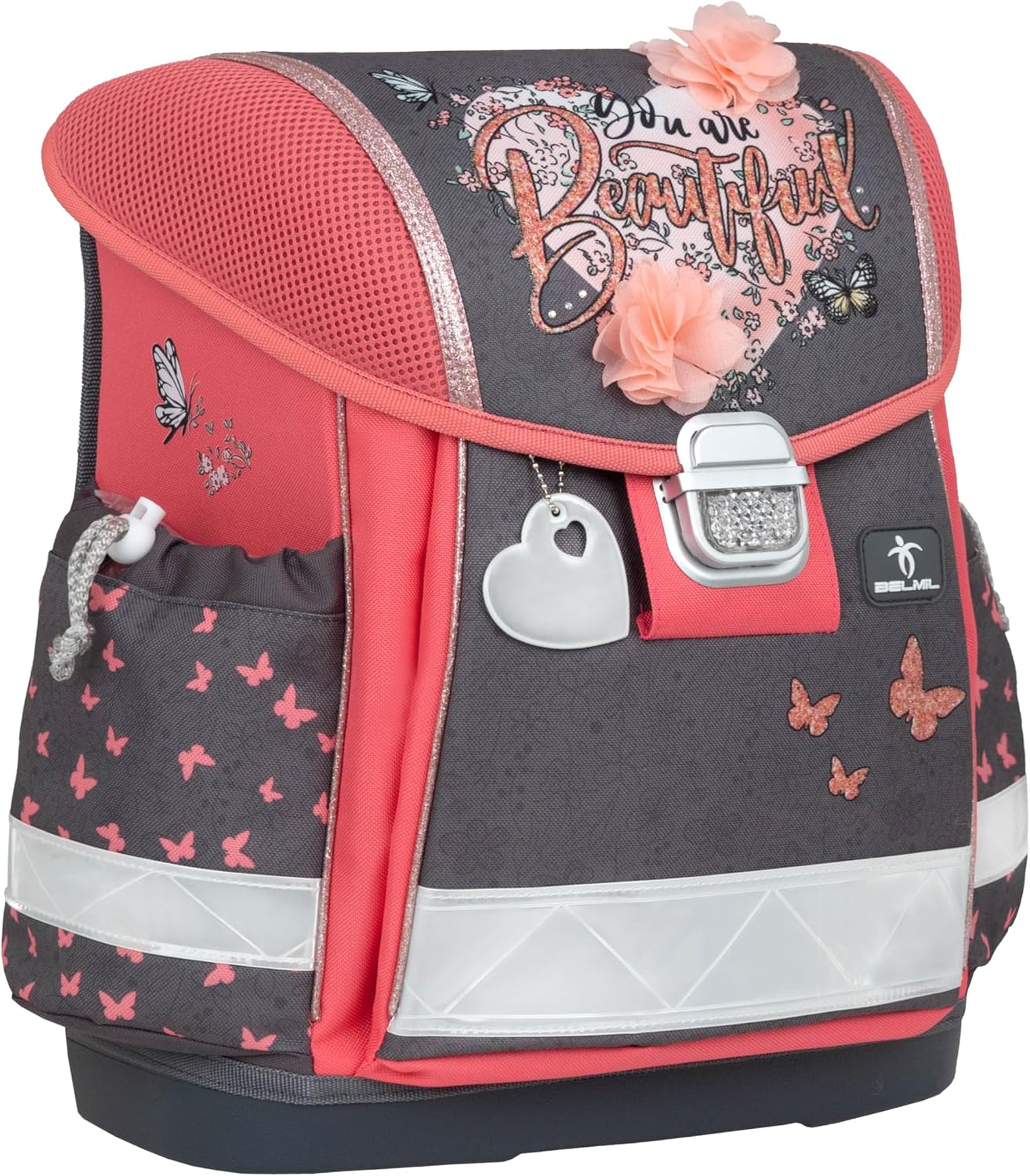 Classy Schulranzen-Set (4-teilig), M Bloomy Blossom
