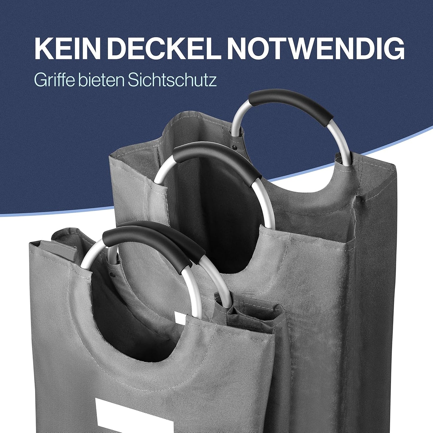 Faltbarer Wäschesack, Grau