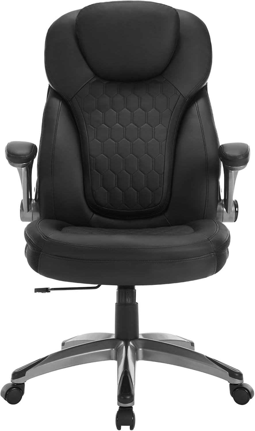 Ergonomischer Bürostuhl, höhenverstellbar, bis 200kg, Schwarz, Kunstleder