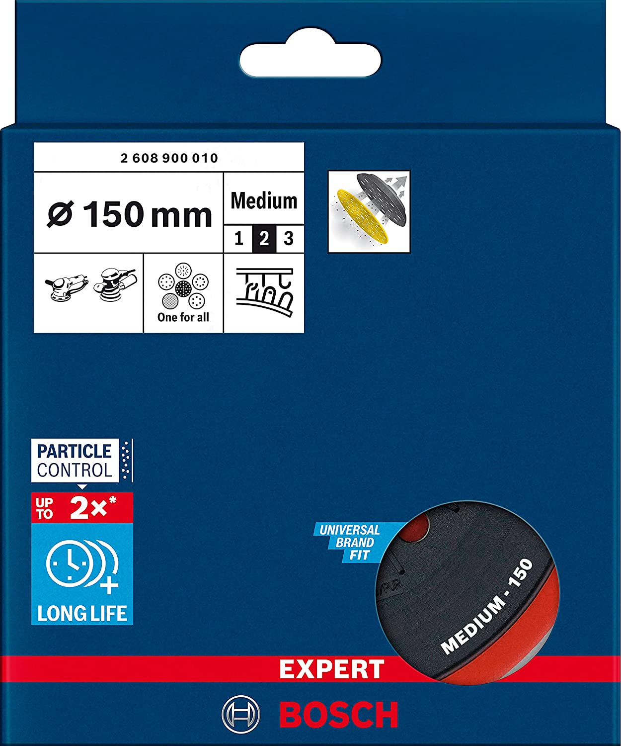 Expert Multiloch Stützteller, hart, Ø150mm, M8, Schleifteller