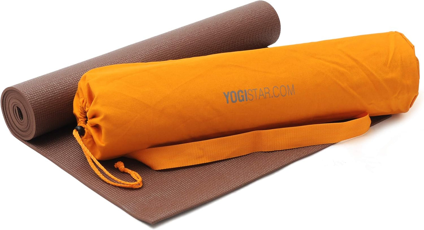 Yoga-Set mit Matte & Tasche, Braun