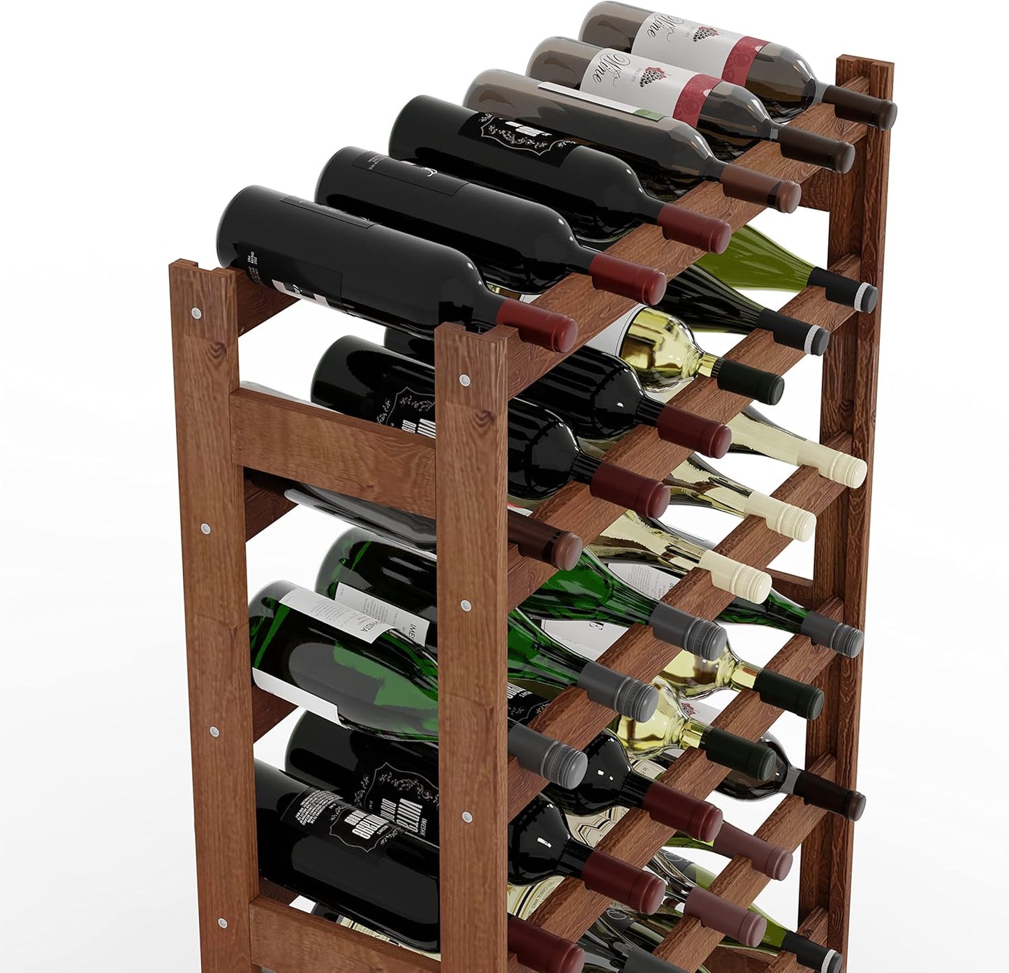 Weinregal Modell RW-1-42, Braun RW-1-42, 102 x 63 x 25, 7 liegen, für 42 Flaschen