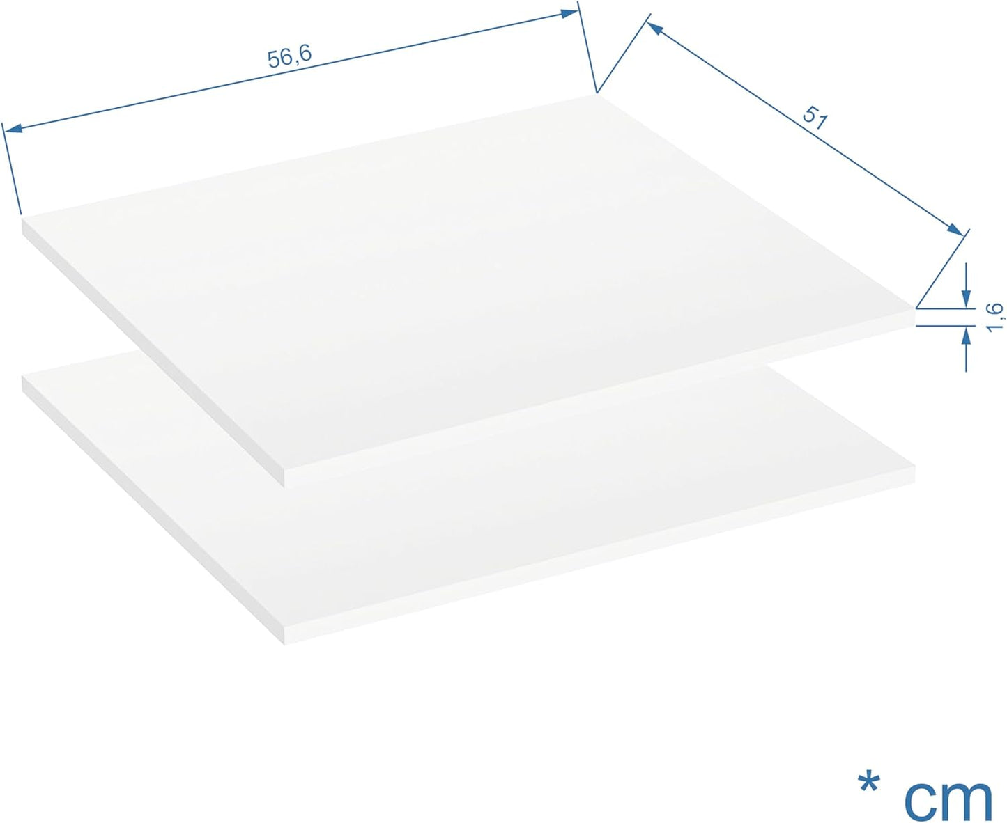 Einlegeböden für Modulschränke, Shelf60_Cube