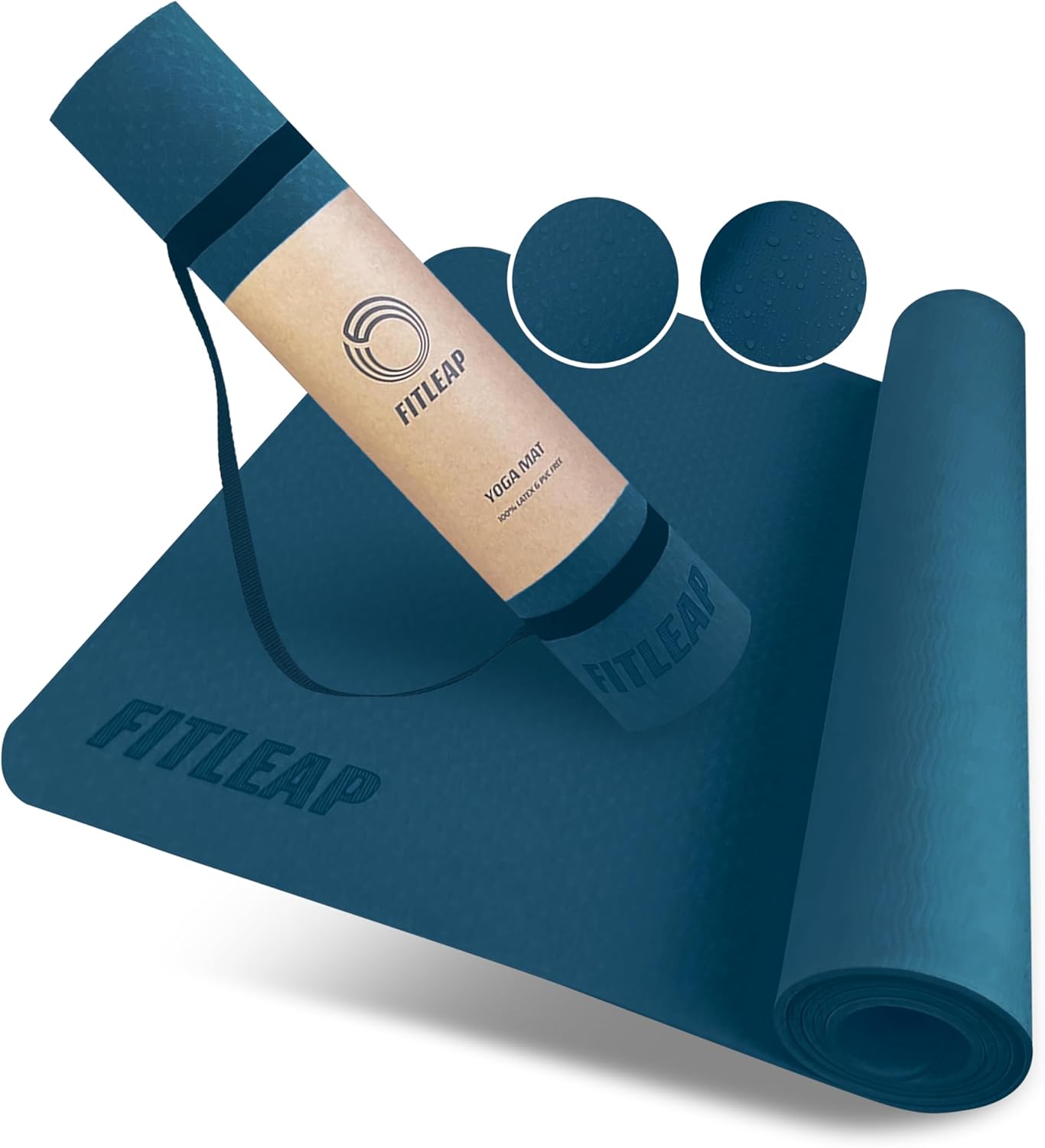 Rutschfeste Yoga- & Pilatesmatte, Dunkelblau
