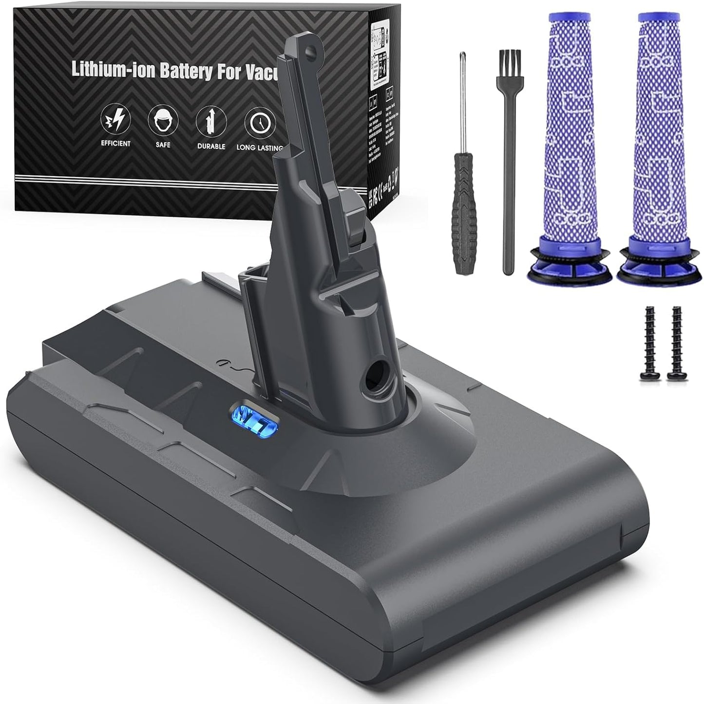 Ersatzakku für Dyson V8 Staubsauger, V8 8.0Ah