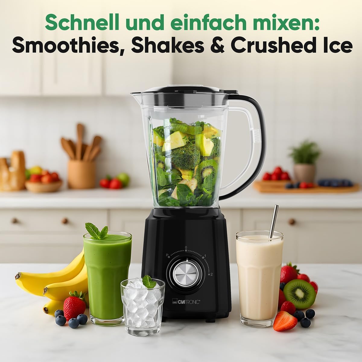 Standmixer mit Ice-Crush- und Turbo-Funktion