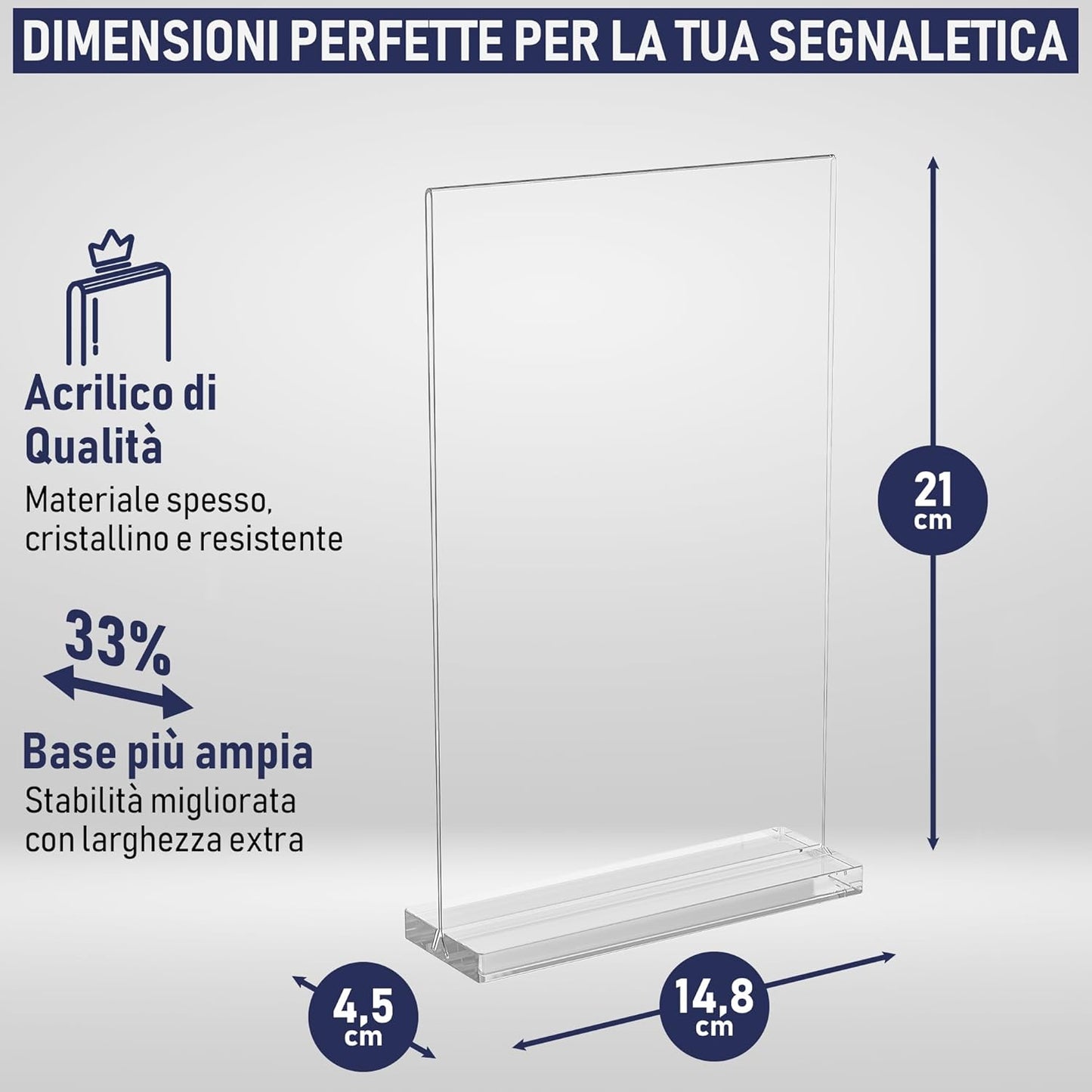 6-teiliges Schilderhalter Set für Tisch-Displays, A5