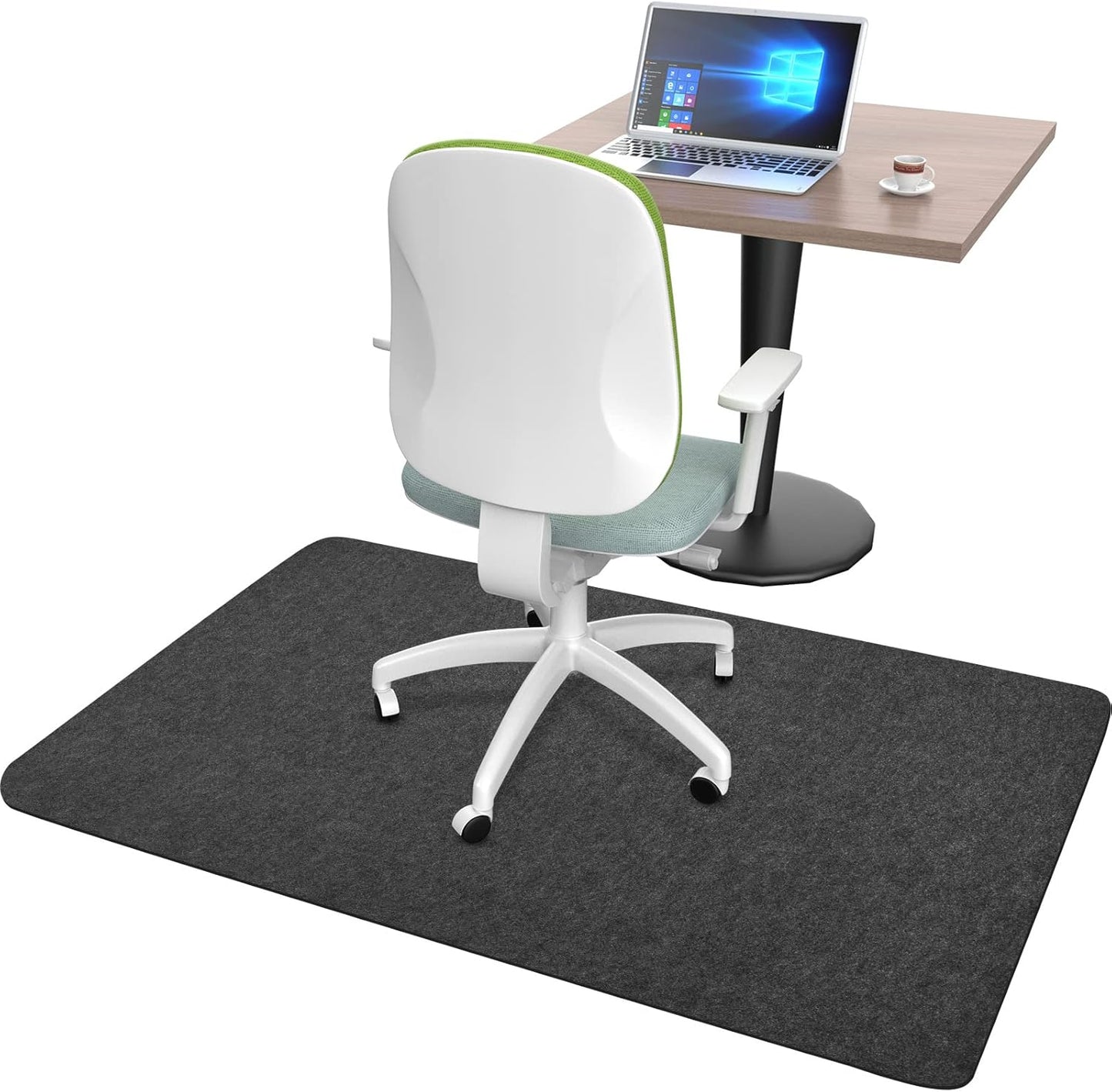 Bodenschutzmatte für Bürostühle, 140x90 cm, Dunkelgrau 140 x 90 cm