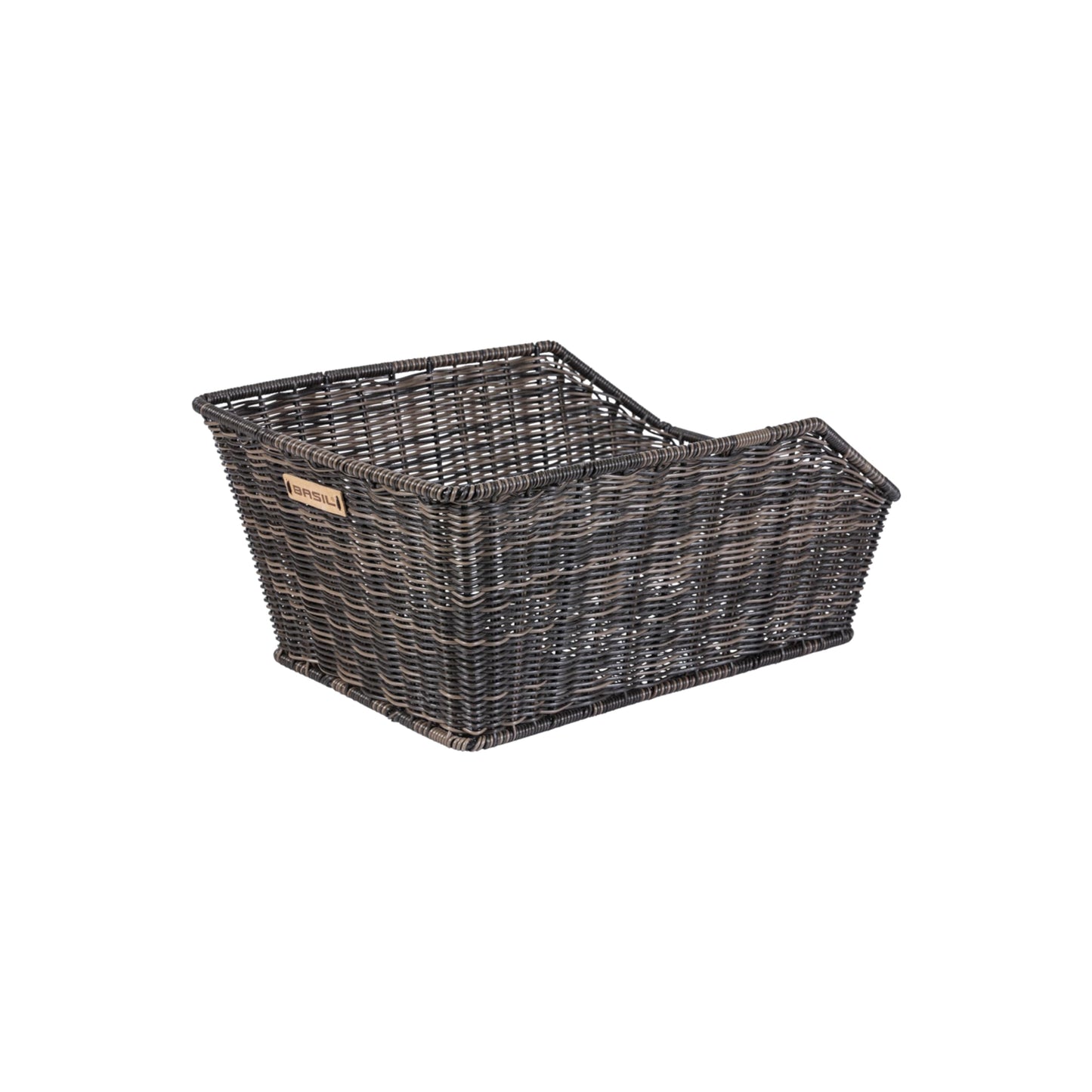 Hinterradkorb im Rattan-Look, Braun Single