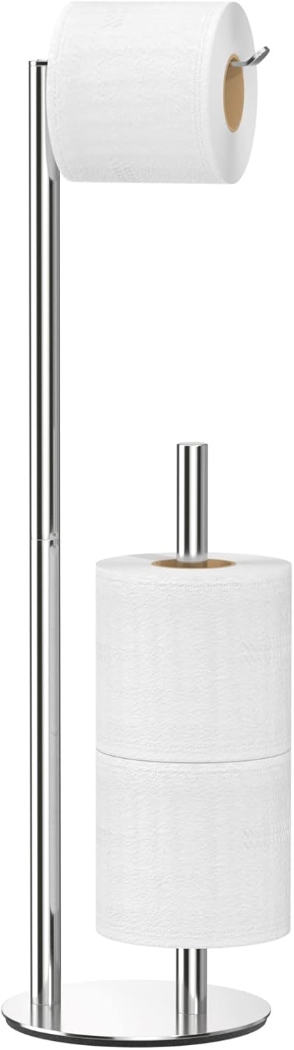 Freistehender Toilettenpapierhalter, Silber
