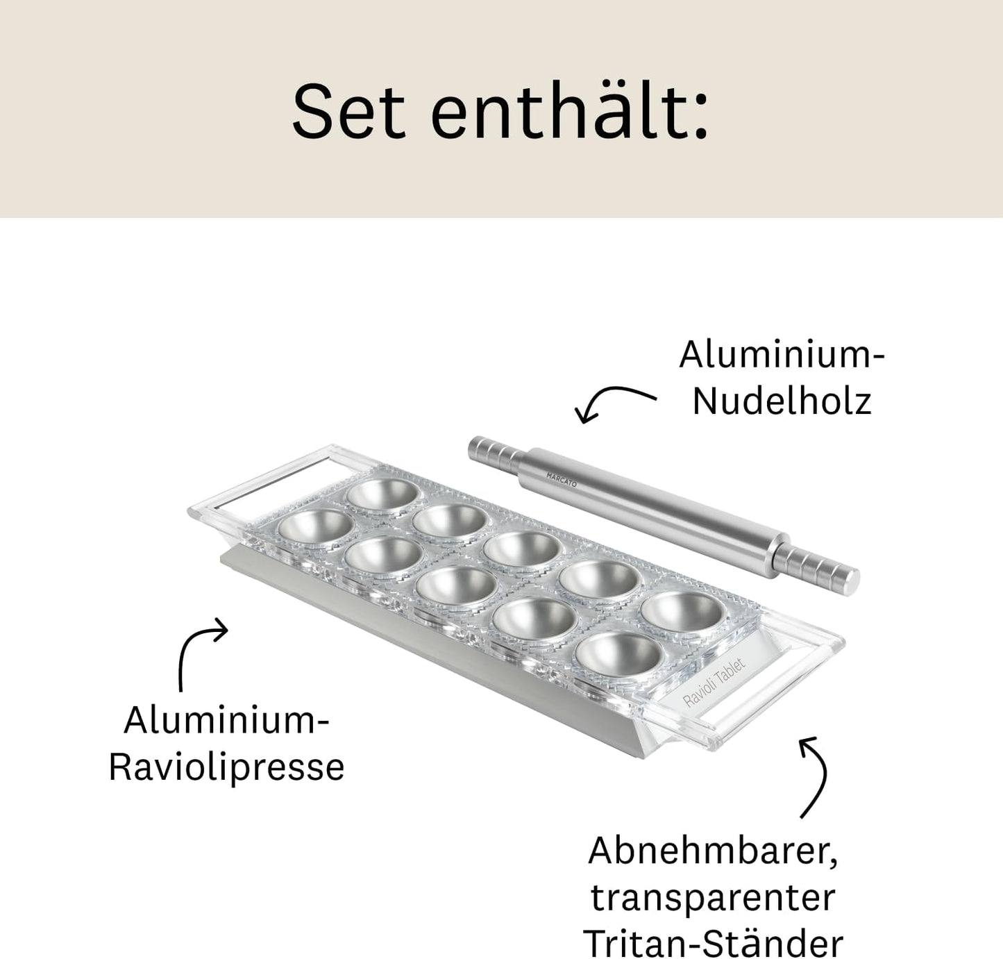 Ravioli Form, Silberfarben Silber